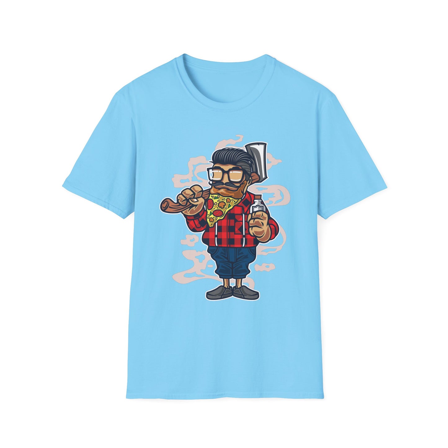 Unisex Cotton T-Shirt with Cartoon Graphic Design