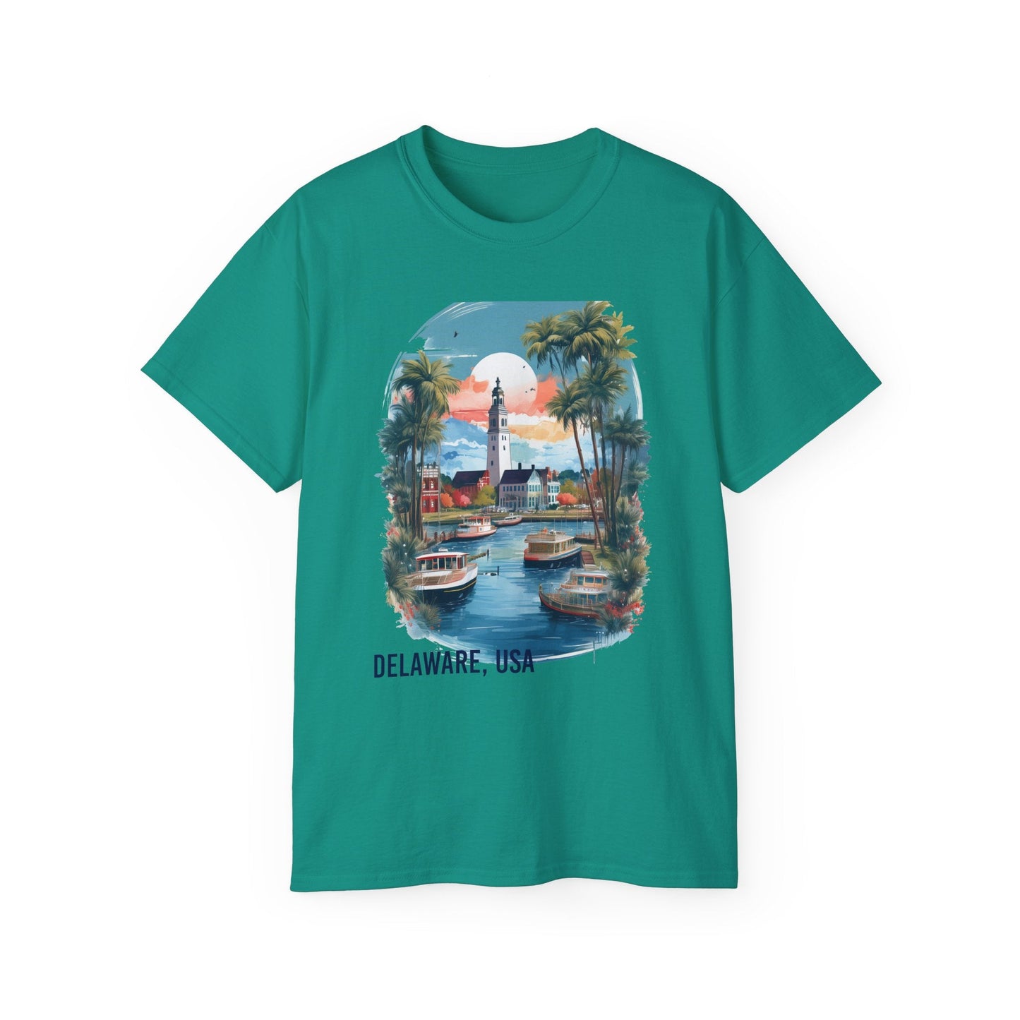 Delaware Graphic Unisex Cotton T‑Shirt 2