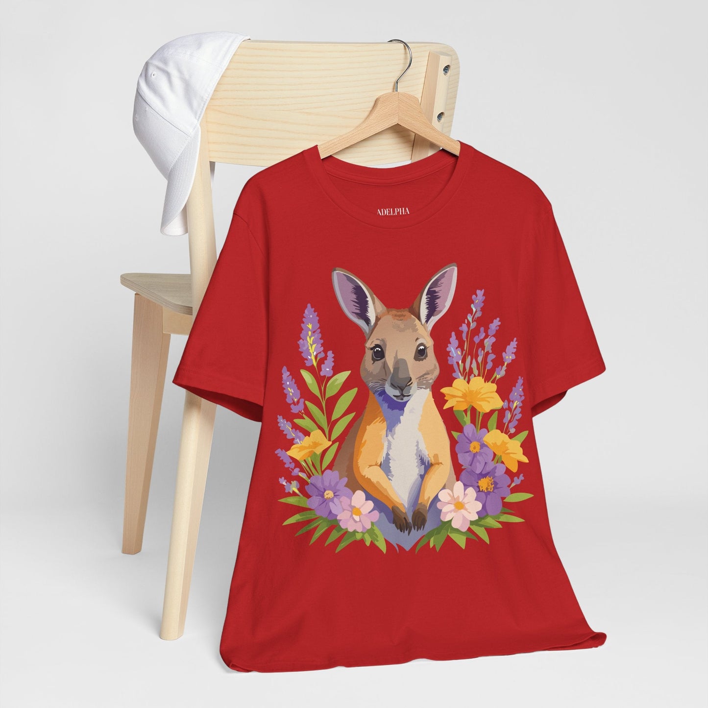 Kangaroo Graphic Unisex 100 Cotton Vintage Animal Artwork Tee 1