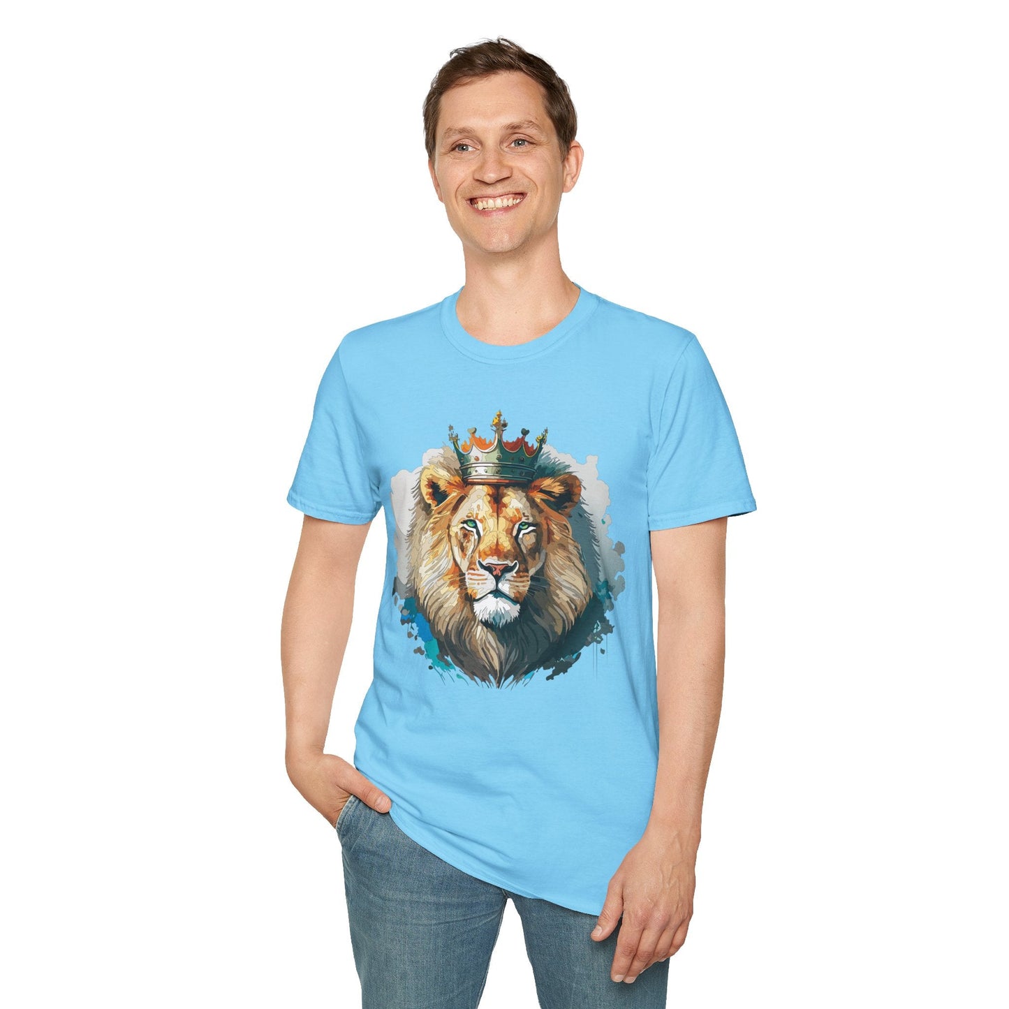 Lion Shirt Unisex Animal Tee Softstyle 64000 100 Percent Ring Spun Cotton