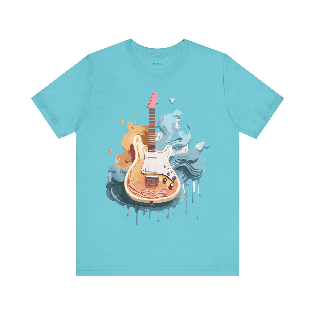 Music Graphic Unisex Cotton Bella+Canvas Tee with Art Design n187