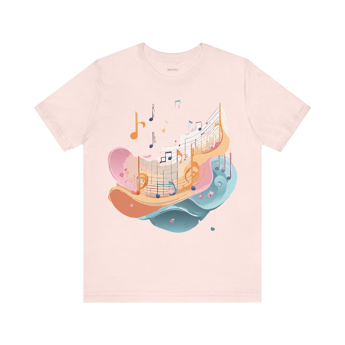 Music Graphic Unisex Cotton Bella+Canvas Tee with Art Design m139