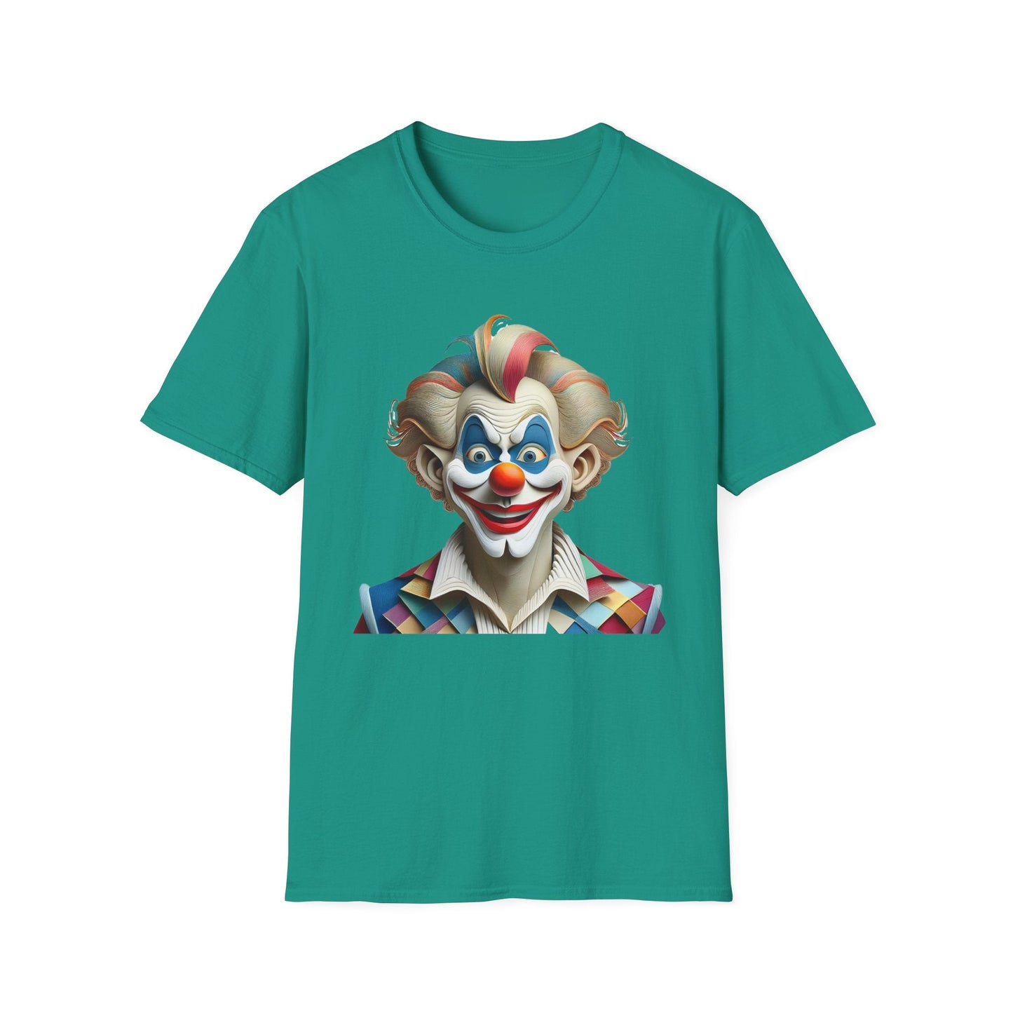 Unisex Clown Shirt Funny Man Circus Tee Softstyle Gildan 64000 Short Sleeve Everyday Comfort