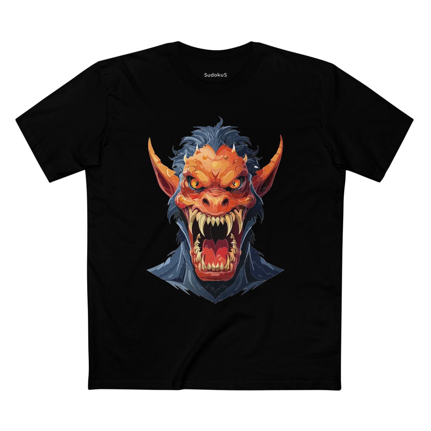 Cartoon Monsters Graphic Unisex 100 Cotton Staple Tee 2