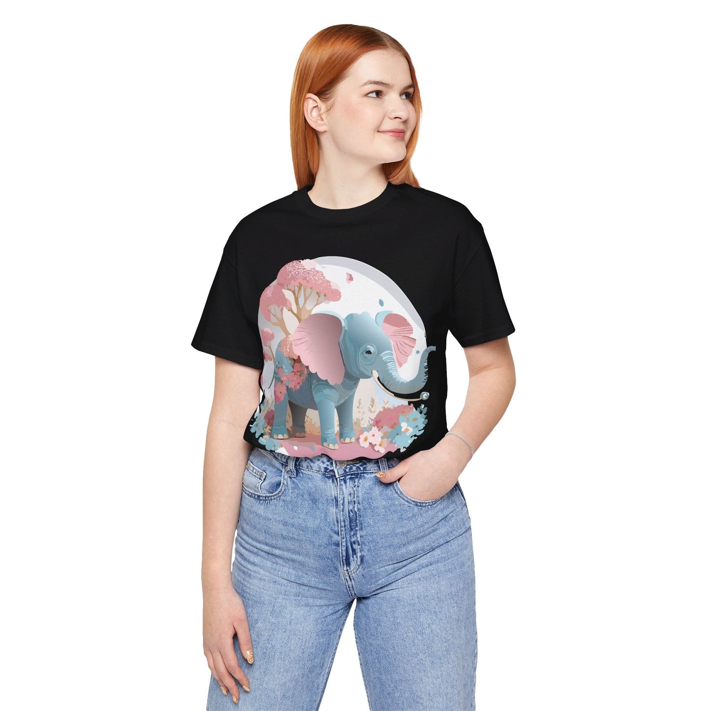 Adelpha Graphic Tee Unisex Vintage Inspired Artwork Elephant Short Sleeve Shirt Premium