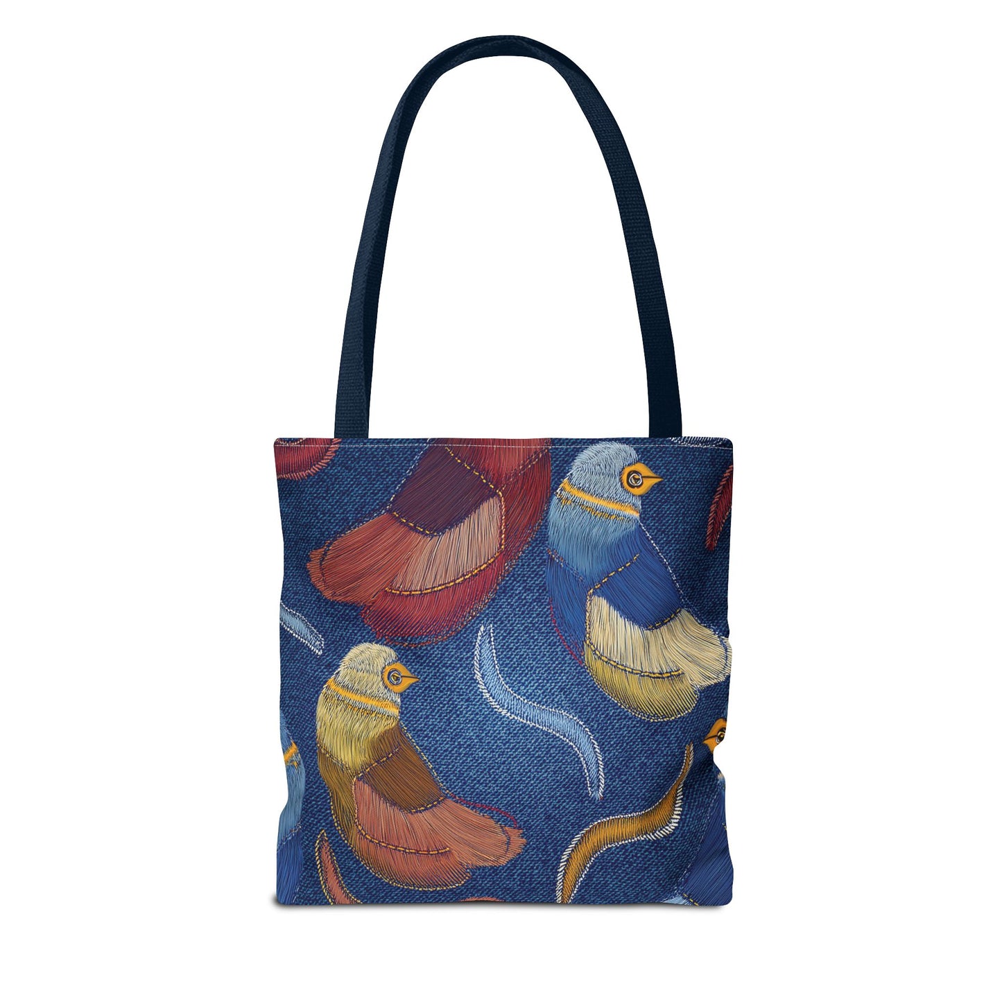 Denim Fabric Imitation Print Unisex Canvas Bag Poly Spun 3 Sizes Tote Bag 194-5