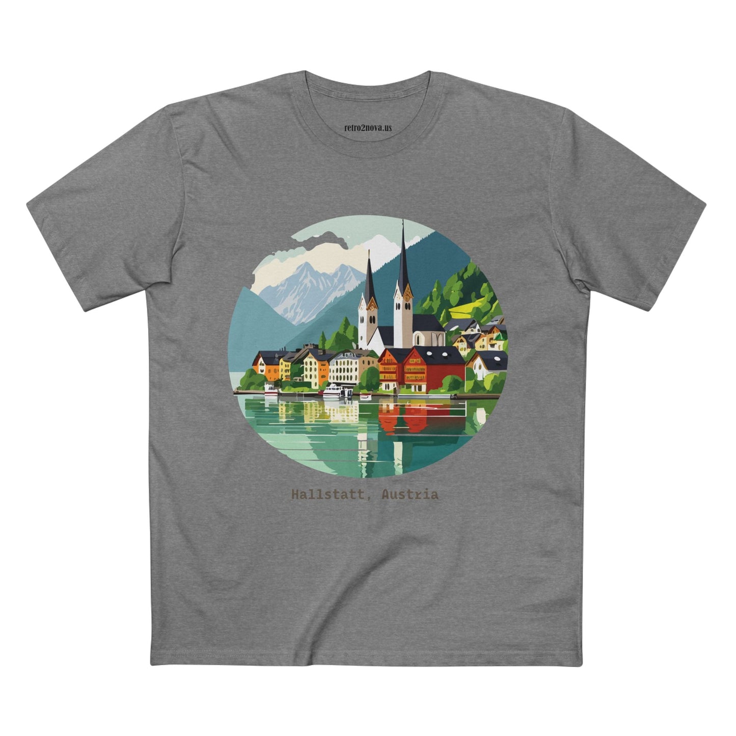Retro2Nova Unisex Travel Shirt Austria Art Design Original Art Collection Premium Cotton Tee TT 12