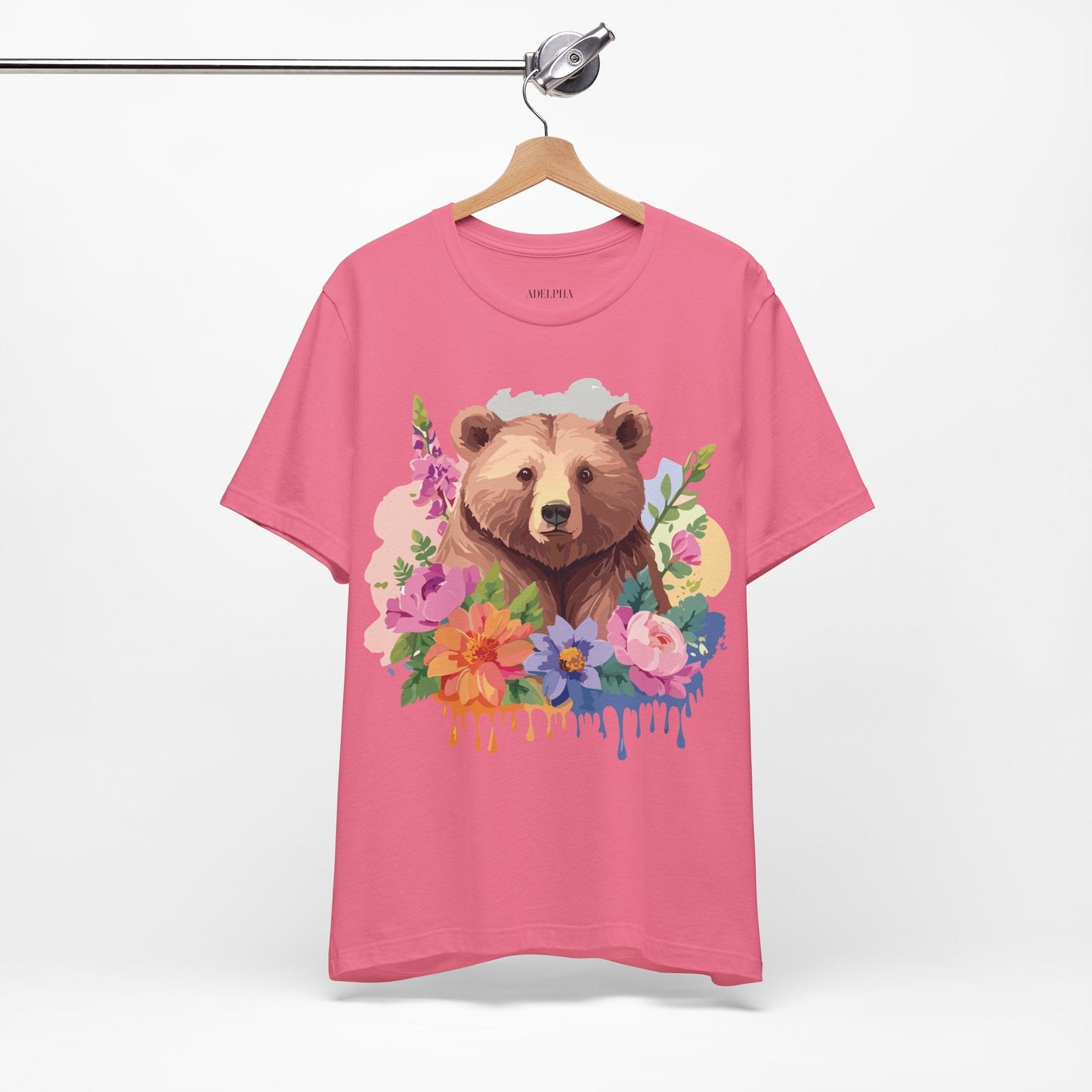 Adelpha Bear Graphic Tee Unisex Short Sleeve Art Design Vintage Inspired