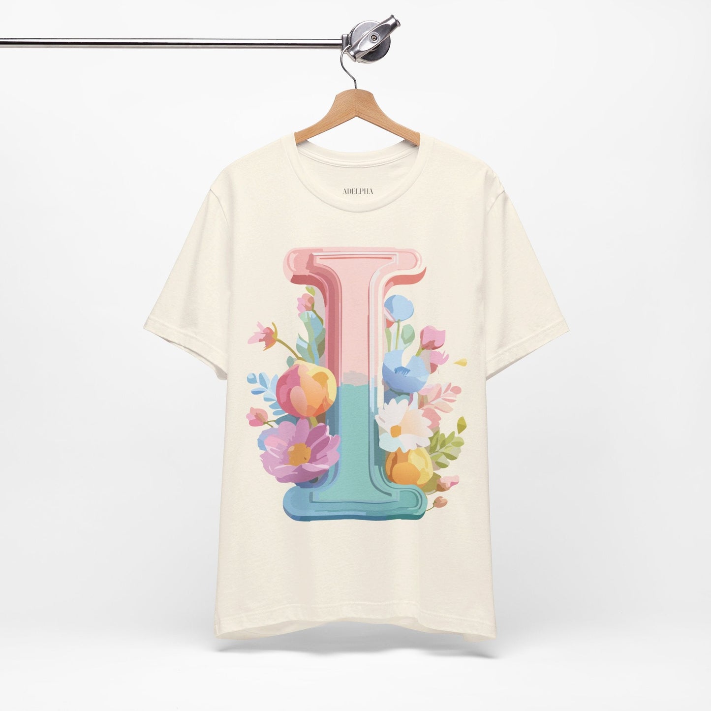 Letter I Shirt Unisex Graphic Tee Adelpha Premium Soft Cotton Vintage Inspired Artwork