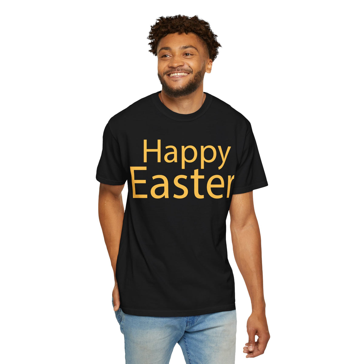 Happy Easter T-Shirt, Tee Shirt with Easter Signature, T Shirt with Easter Prints, Tee Shirt with Easter Design