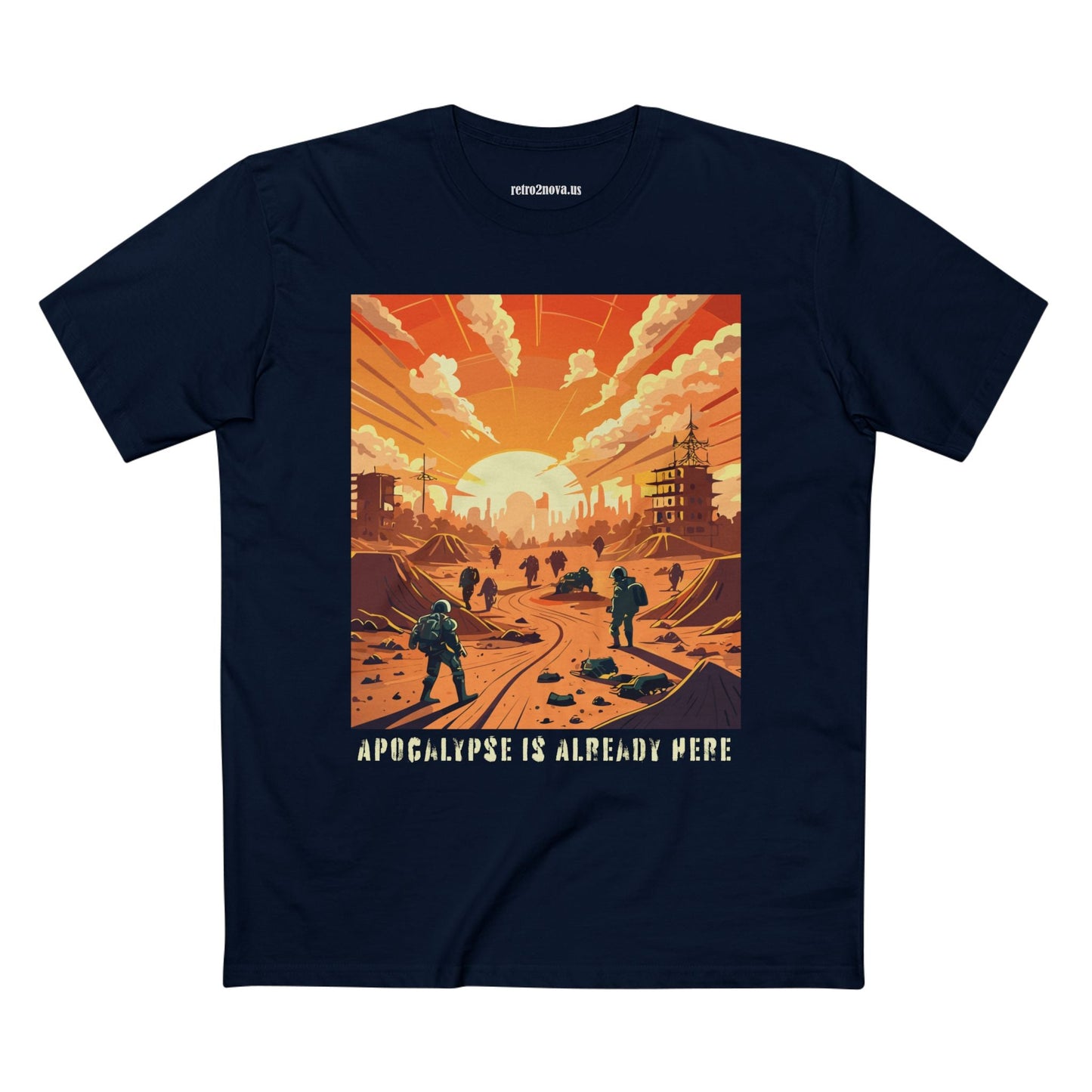 Cataclysm Doomsday Shirt Unisex Premium Cotton Tee With Original Art Retro2Nova Design
