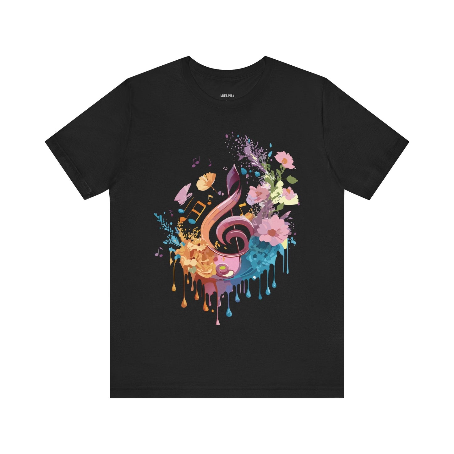 Unisex Graphic T Shirt From Adelpha With Vintage Music Inspired Artwork Short Sleeve Tee