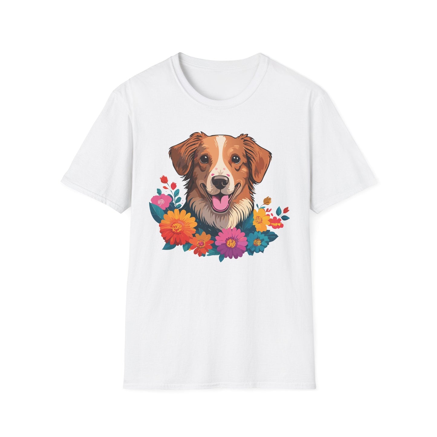 Dog Shirt Unisex Animal Tee Short Sleeve Gildan Softstyle 64000 Cotton Tee