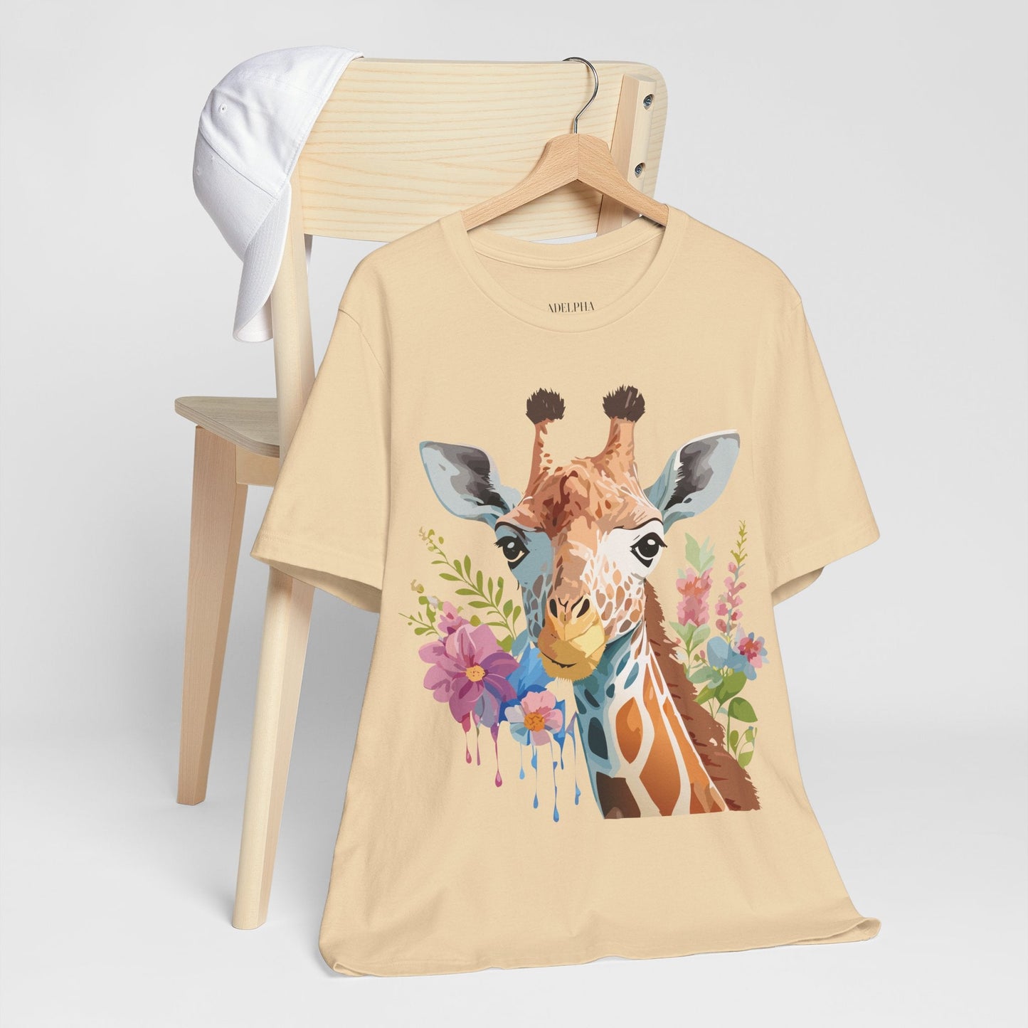 Giraffe Graphic Tee Unisex Jersey Short Sleeve Art Design From Adelpha Premium Casual Wear