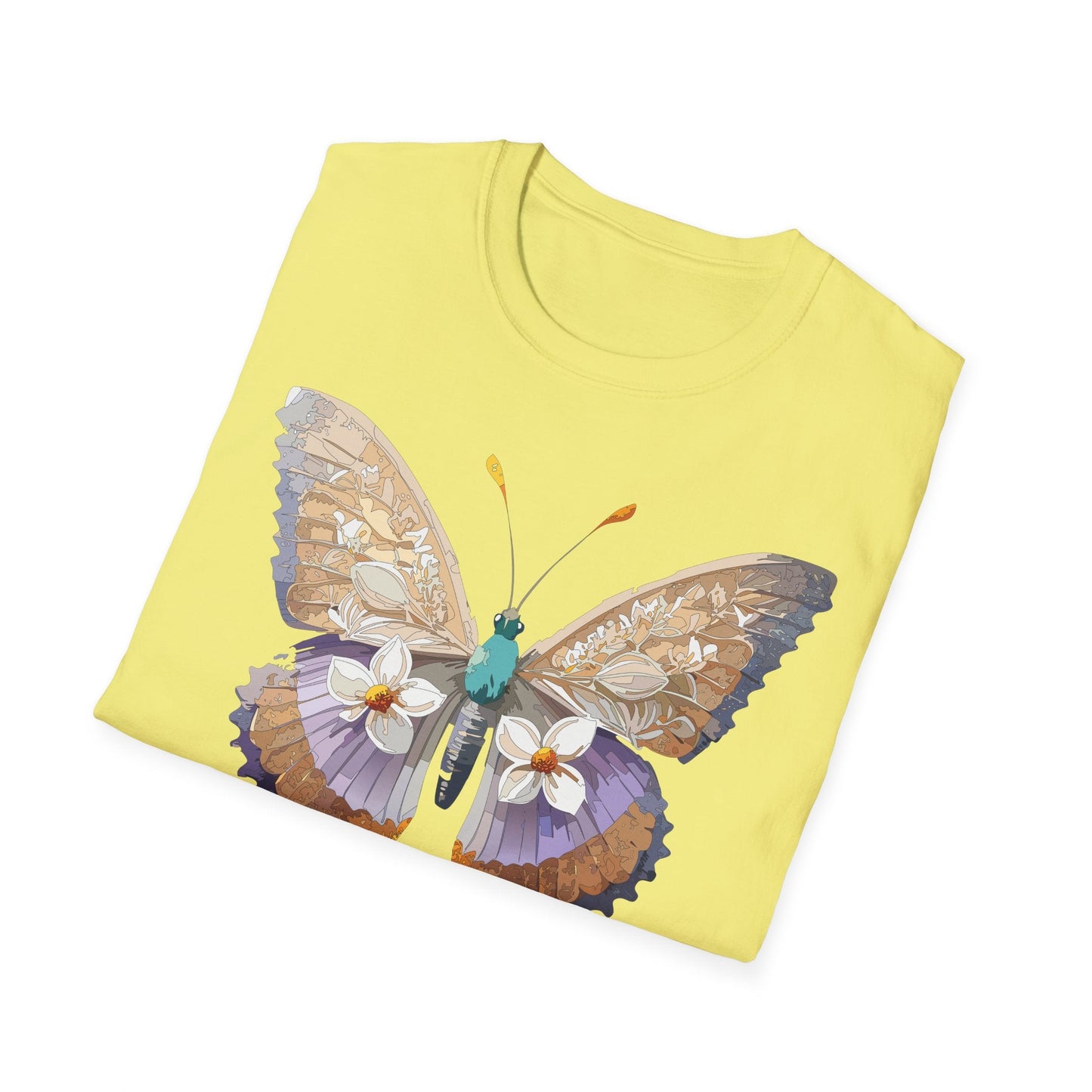 Butterfly Shirt Unisex T Shirt With Monarch Design Softstyle Gildan 64000 100 Percent Cotton Tee
