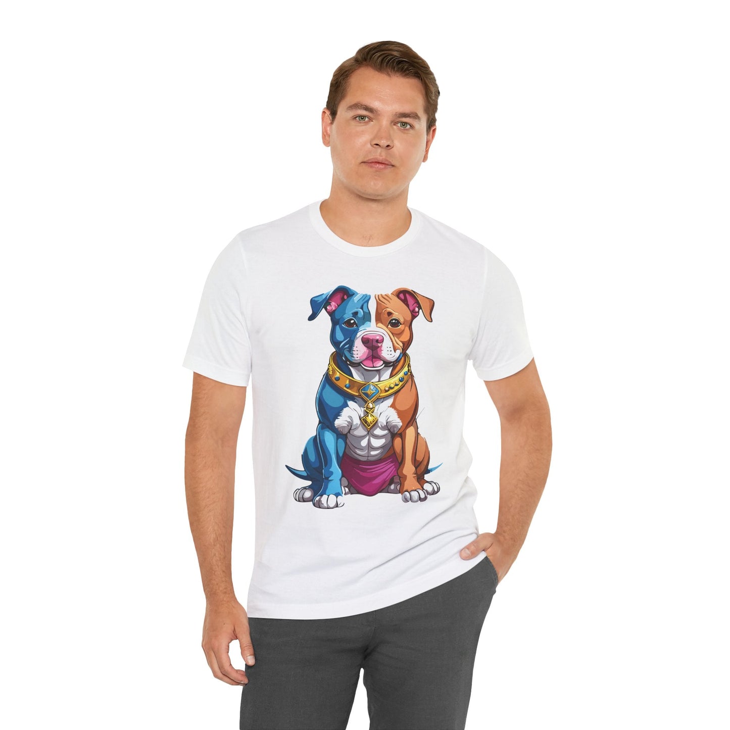 Unisex Animal Shirt Art Design Tee With Wild Animals Print Short Sleeve Jersey Tee