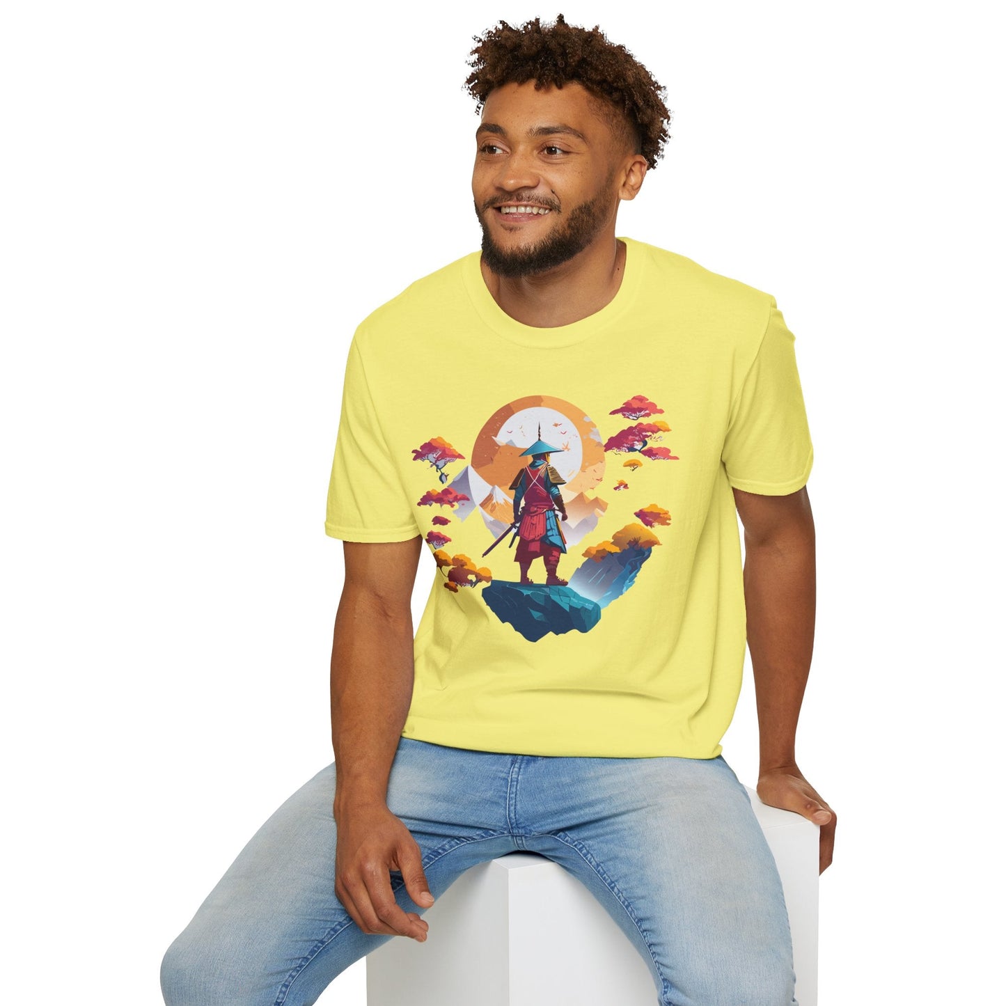 Gildan Softstyle 64000 Samurai T Shirt Unisex Cotton Tee With Samurai Design Relaxed Fit