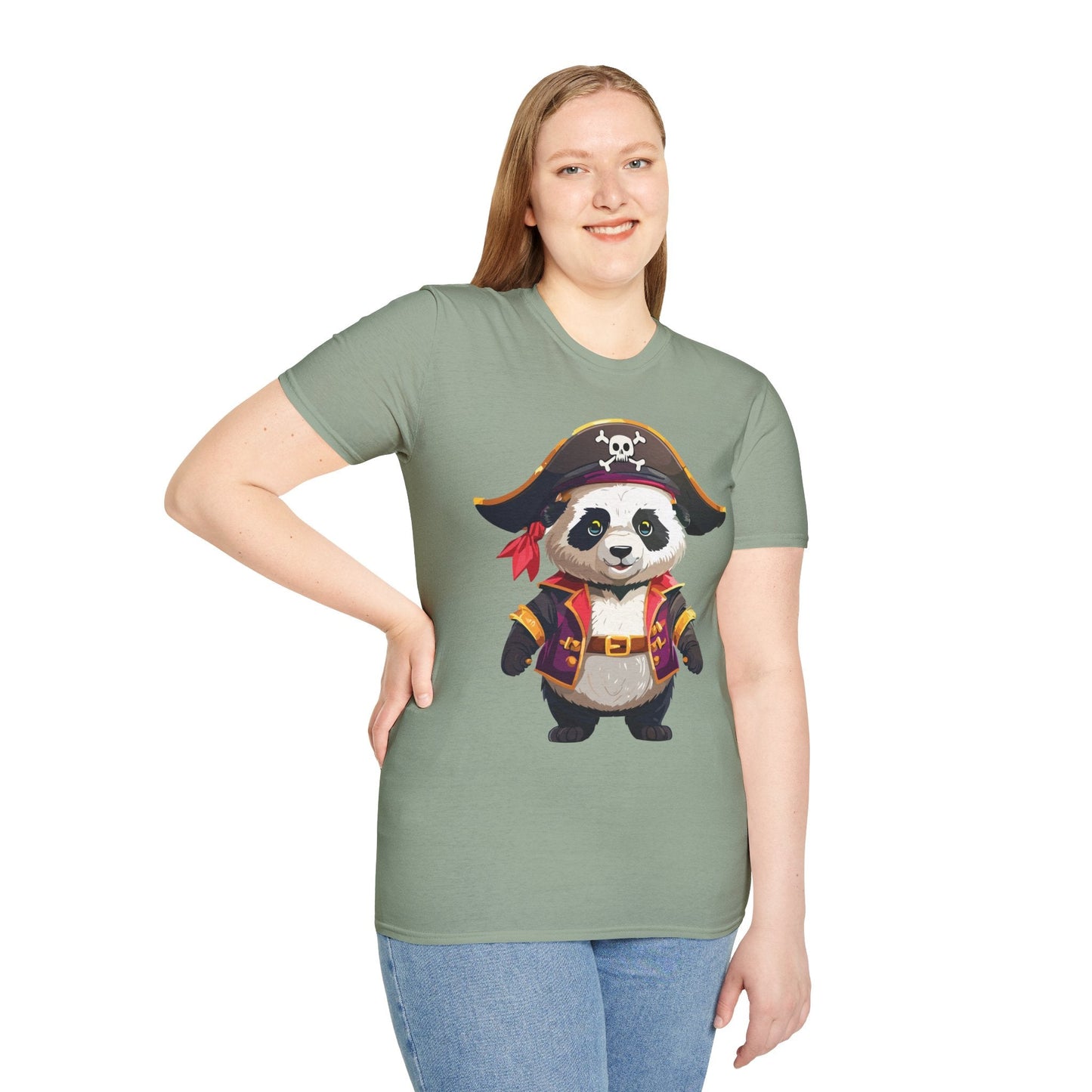 Panda Shirt Unisex Panda Tee Softstyle 64000 Gildan 100 Percent Cotton Animal Tee