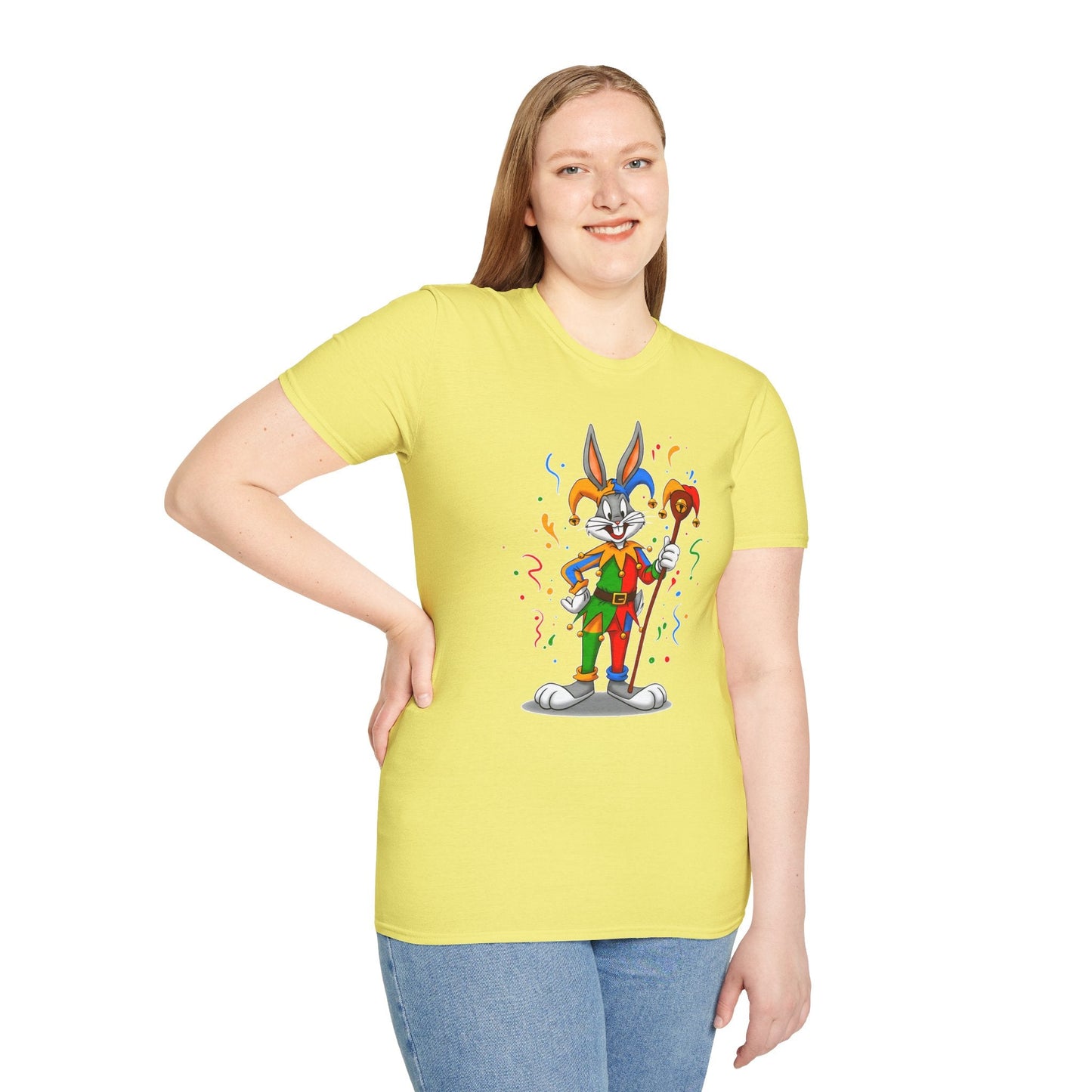 Cartoon Bunny Graphic Unisex Cotton Animal Animation Artwork Design Tee 22