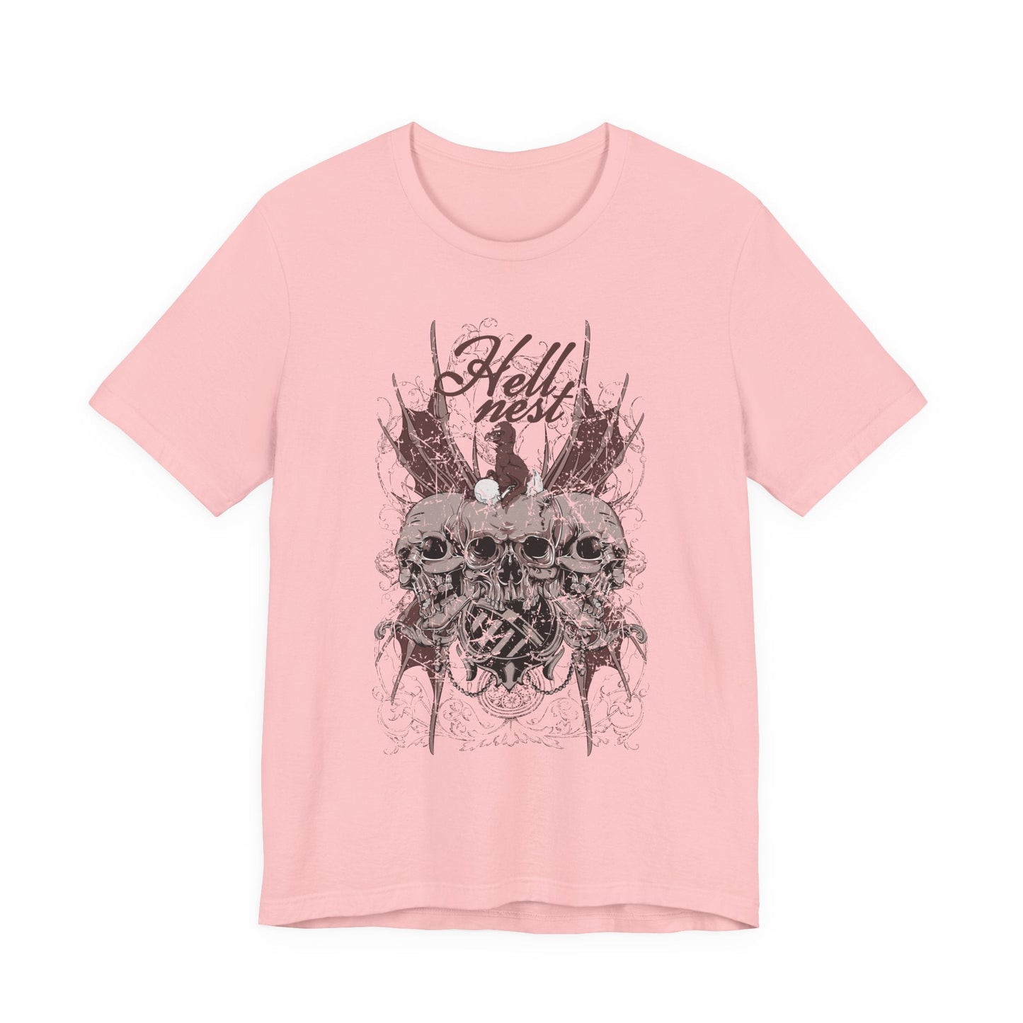 Skull Cluster graphic tee Gothic skulls grunge floral design