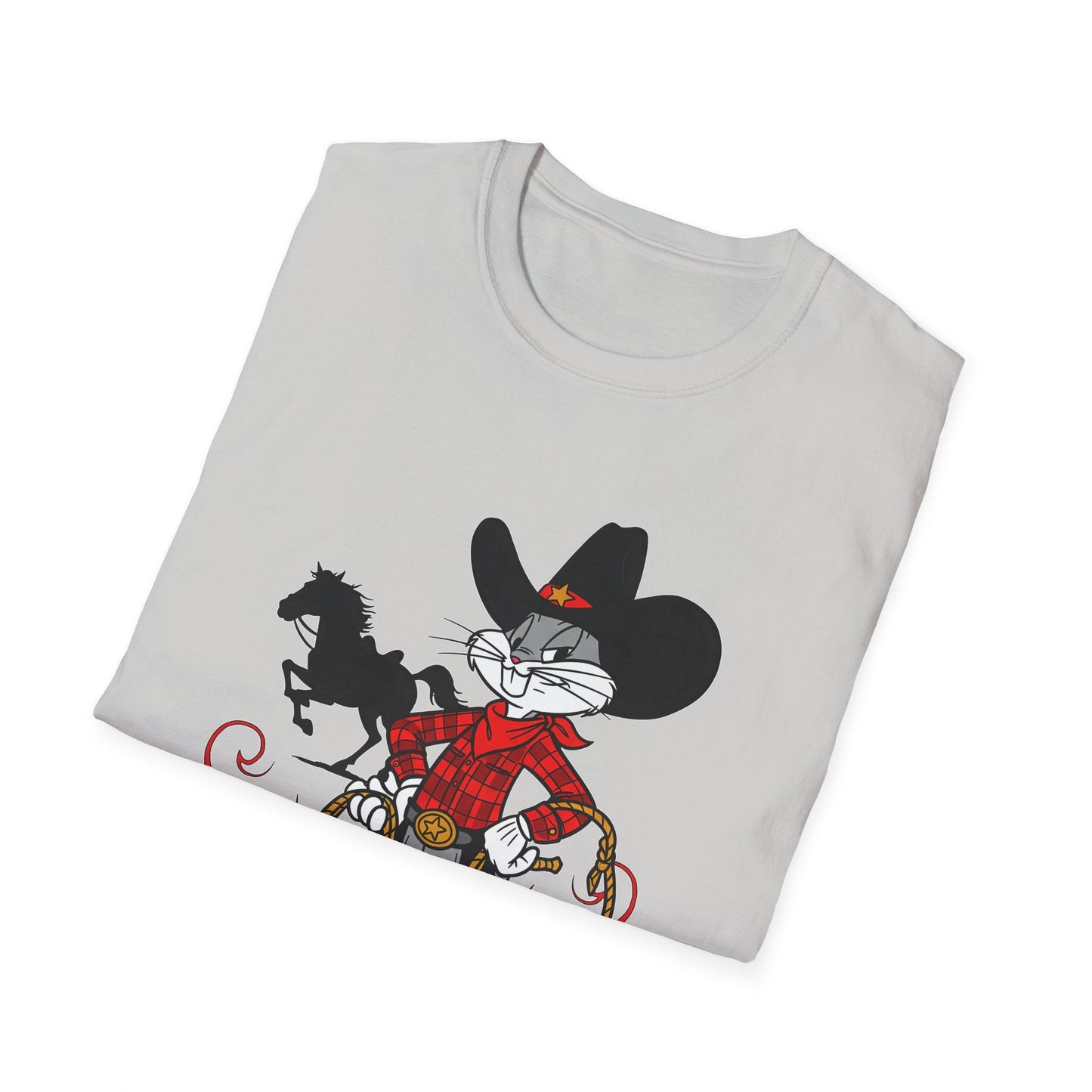 Bugs Bunny T Shirt Unisex Cartoon Tee Softstyle 64000 100 Percent Ring Spun Cotton