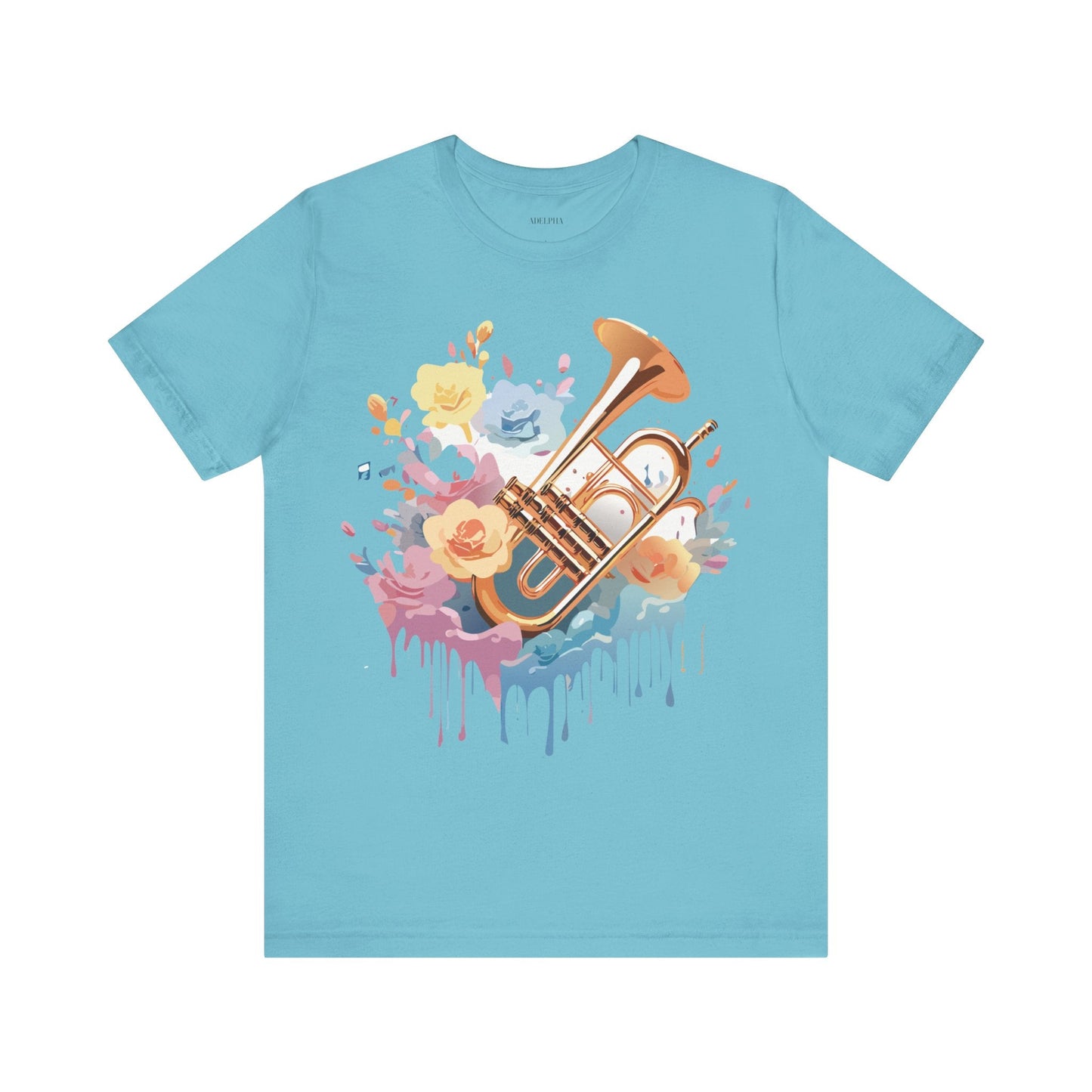 Music Graphic Unisex 100 Cotton Vintage Art with Musical Elements Tee 137