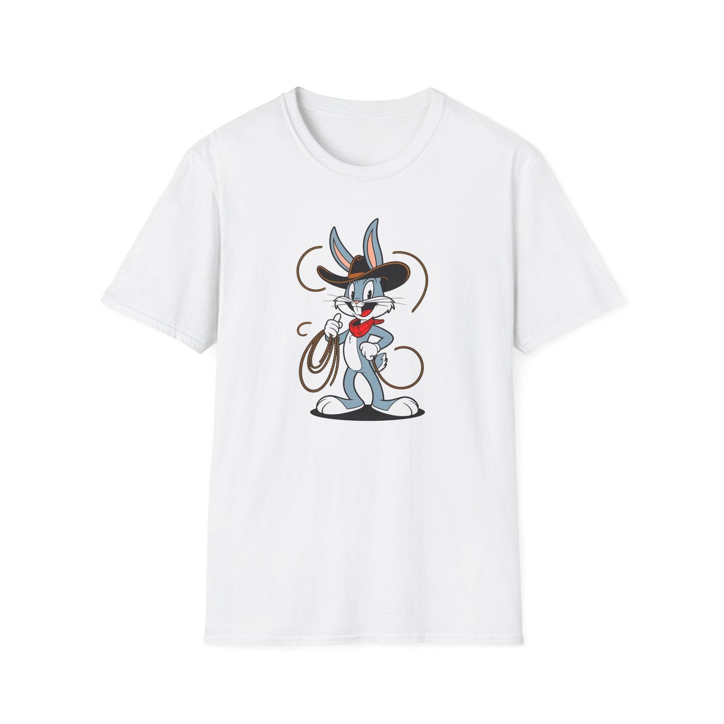 Bugs Bunny T Shirt Unisex Gildan Softstyle 64000 Cartoon Animation Tee With Art Design Artwork