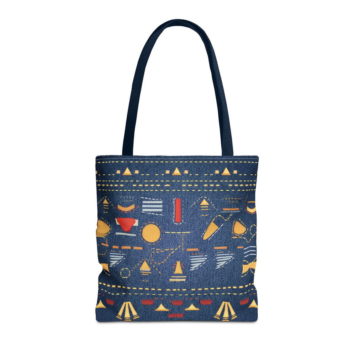 Denim Fabric Imitation Print Unisex Canvas Bag Poly Spun 3 Sizes Tote Bag 185