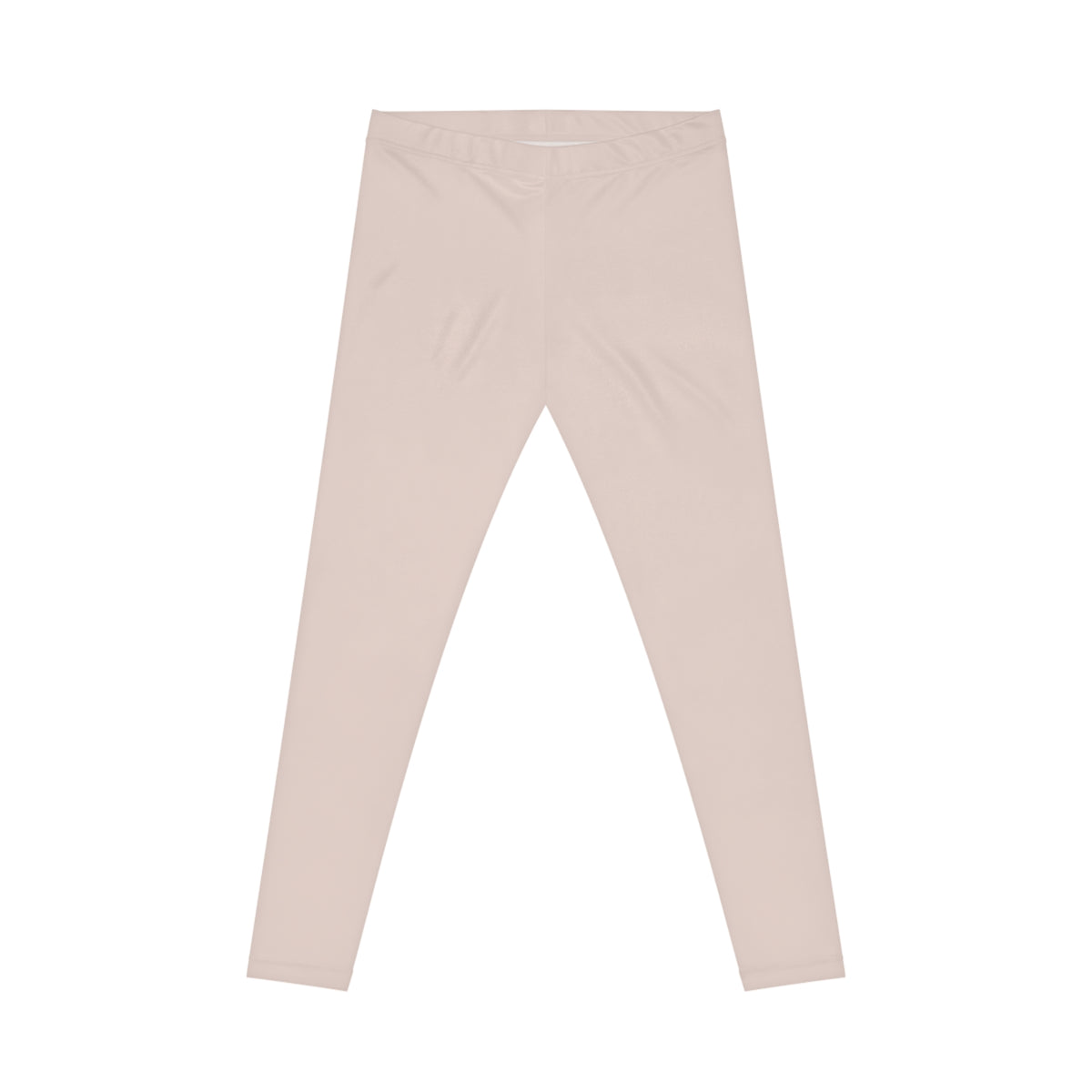 Cream Bisque Tan Color Women's Poly-Span Casual Leggings XS-2XL