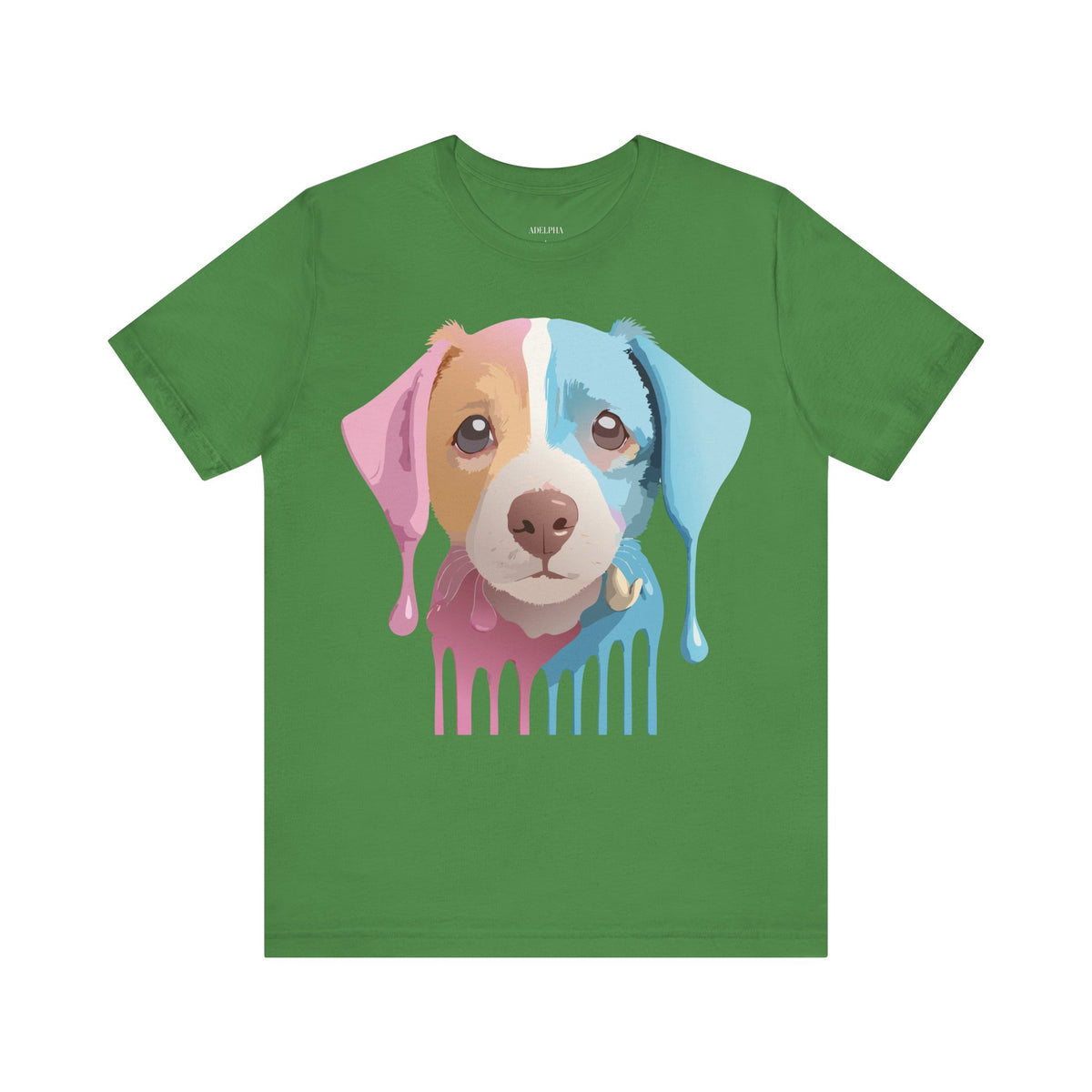 Dog Graphic Unisex Cotton Bella+Canvas Tee with Art Animal Design d08