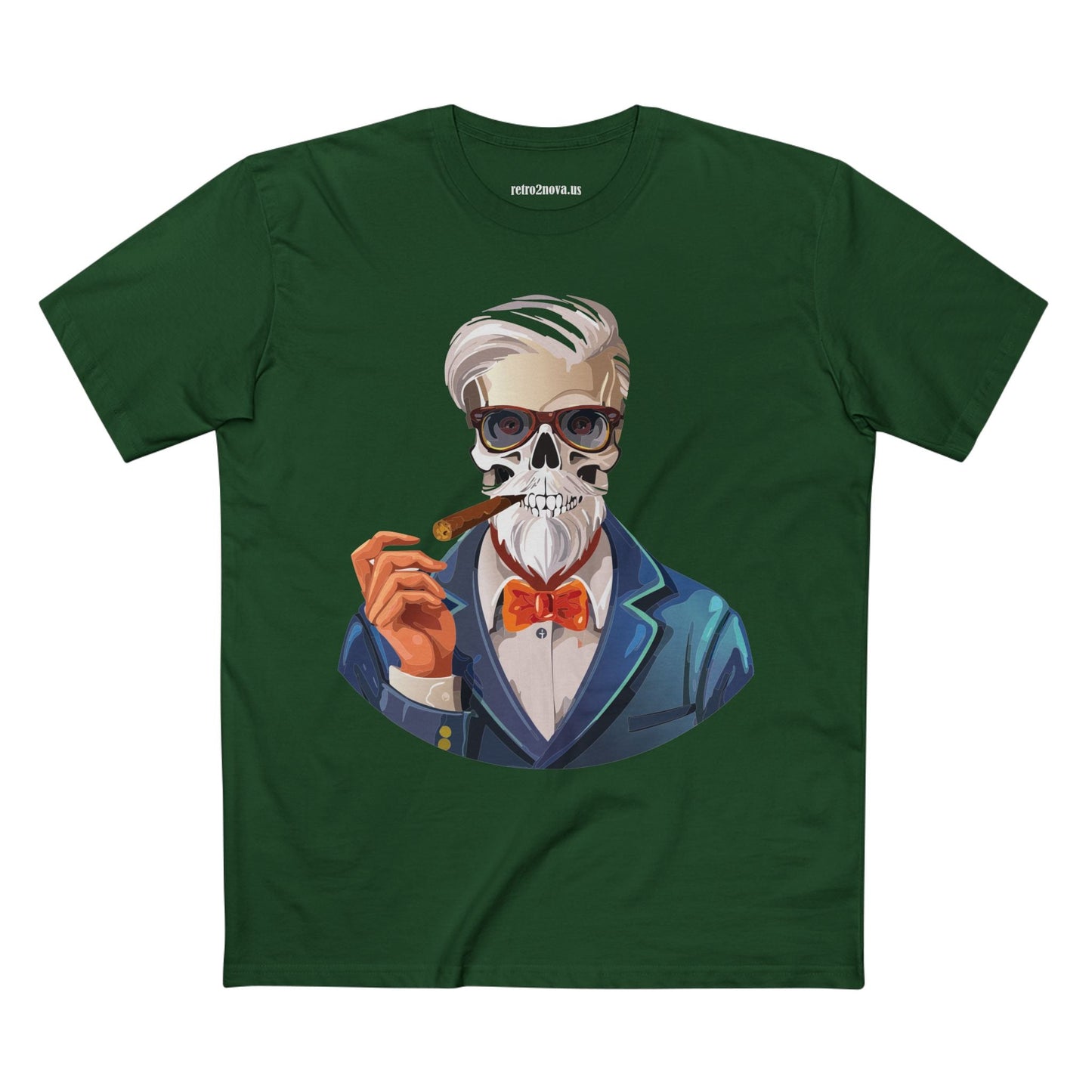 Unisex Skull Shirt Premium Cotton Tee With Original Skeleton Art Design From Retro2Nova Collection