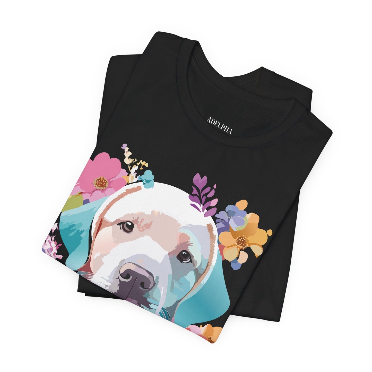 Dog Graphic Tee Unisex Vintage Inspired Art Design Adelpha Short Sleeve Jersey Shirt