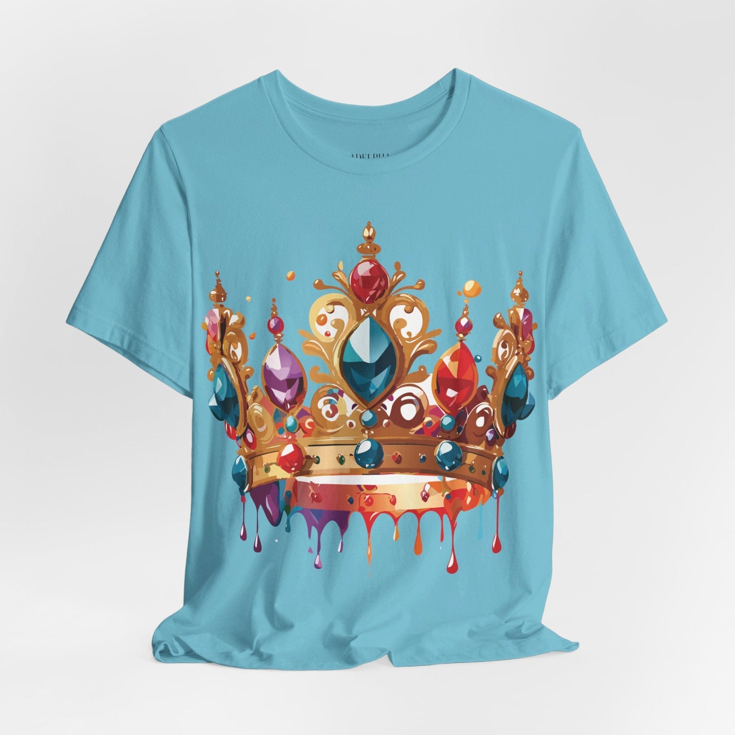 Adelpha Vintage Inspired Graphic Tee Crown Shirt Unisex Short Sleeve Art Design Edition