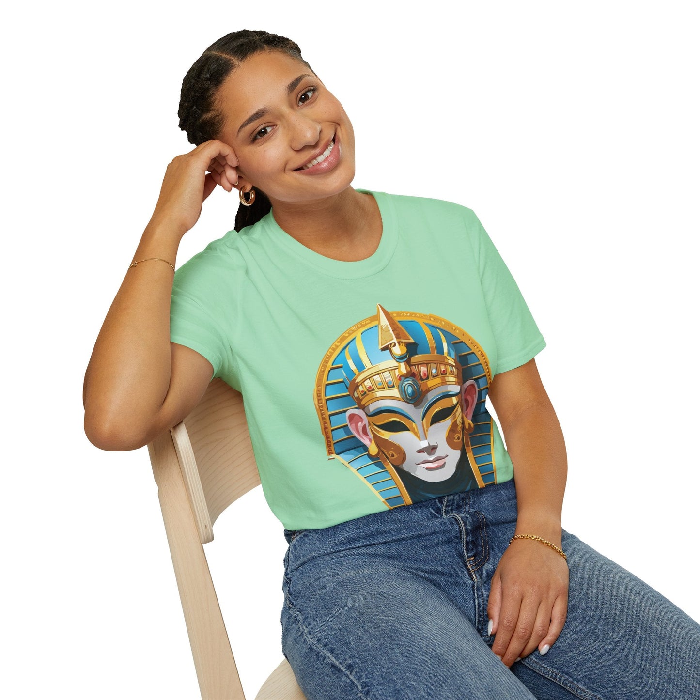 Mask Design Tee Shirt For Unisex Comfort Gildan Softstyle 64000 Ring Spun Cotton