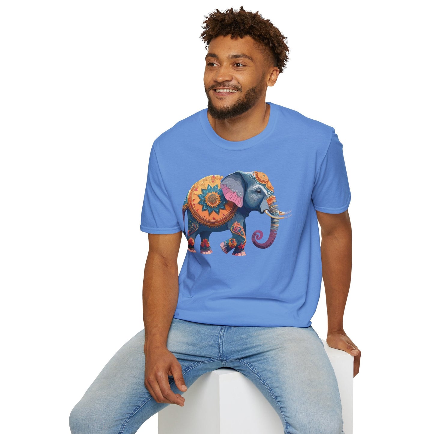 Elephant T Shirt Unisex Gildan Softstyle Tee 100 Percent Ring Spun Cotton Animal Shirt