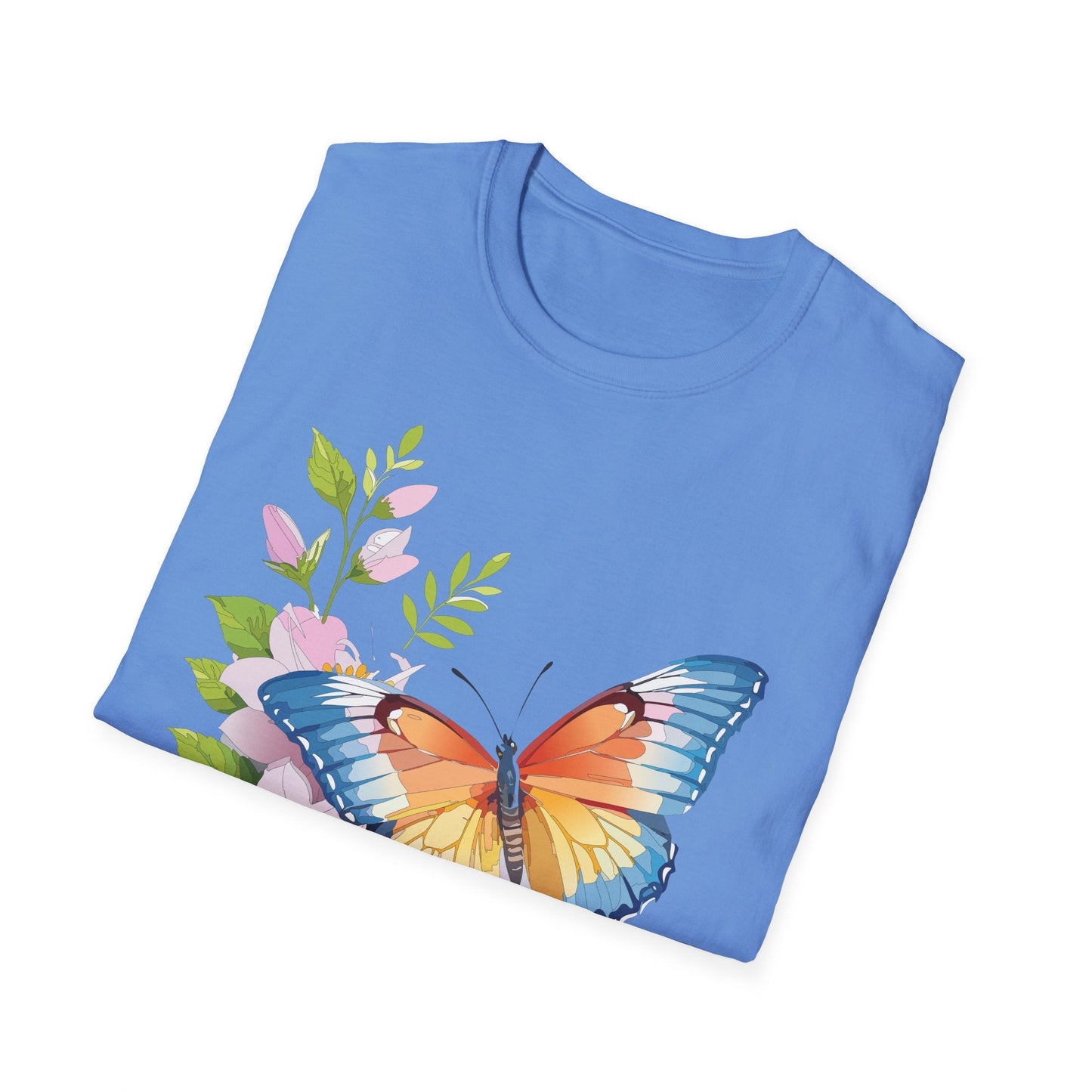 Butterfly T Shirt Unisex Monarch Design Gildan Softstyle 64000 Ring Spun Cotton Tee