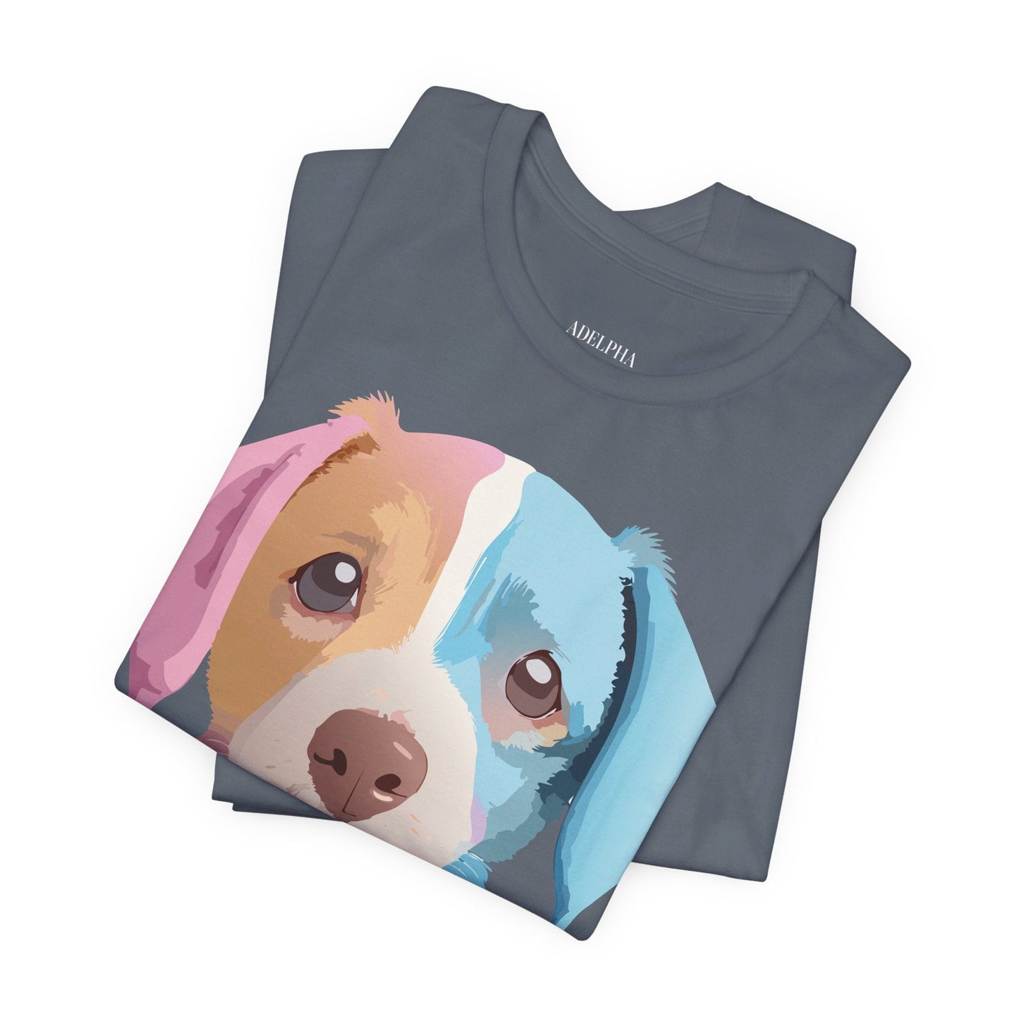 Vintage Inspired Dog Graphic Tee Unisex Jersey Short Sleeve Premium Adelpha Art Design
