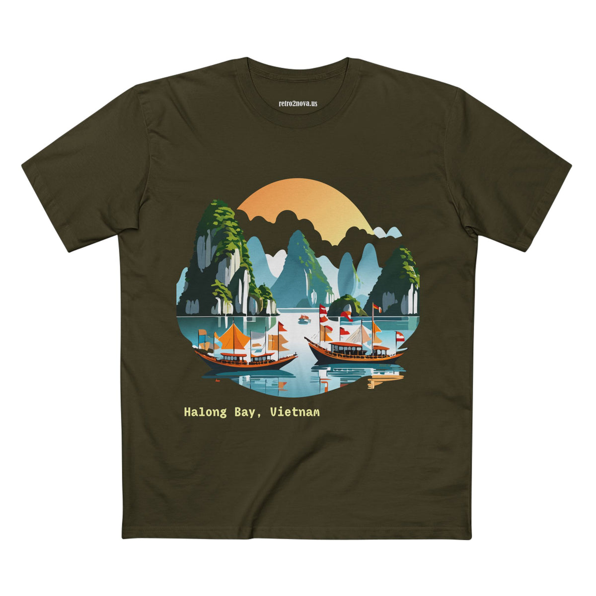 Halong Bay Vietnam landscape tee | Travel shirt, Southeast Asia souvenir
