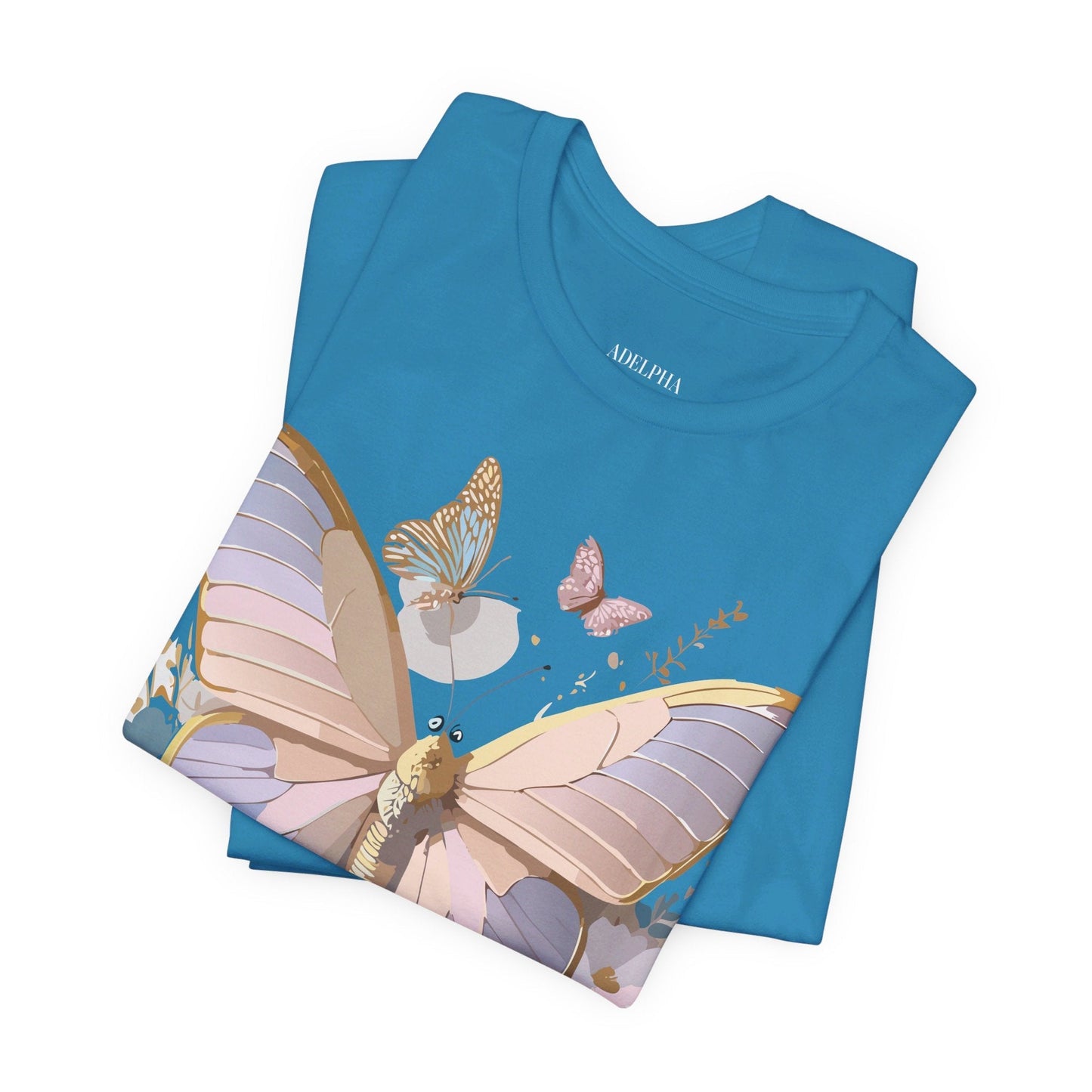 Butterfly Graphic Tee Unisex Short Sleeve Vintage Inspired Artwork Adelpha