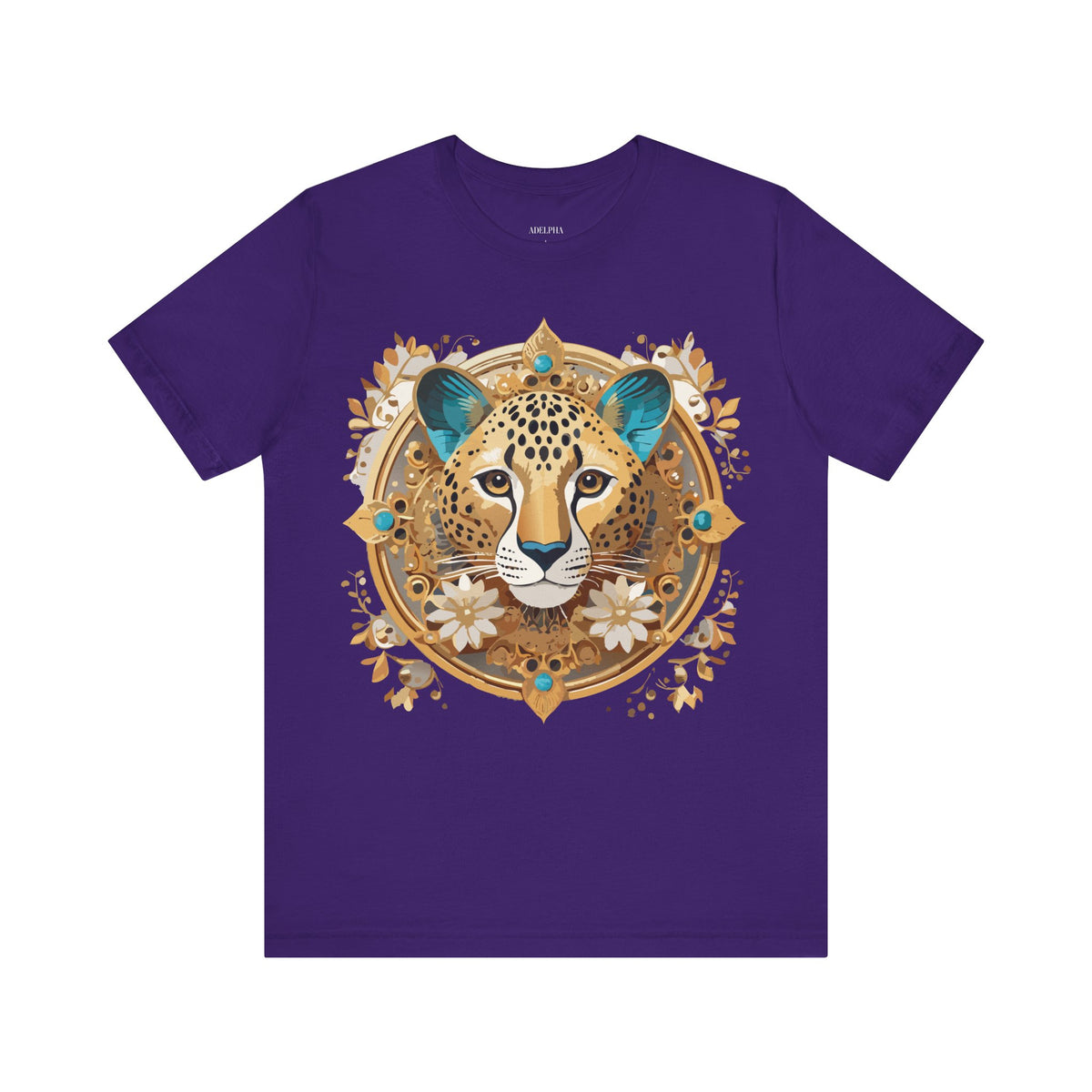 Medallion Graphic Unisex Cotton Bella+Canvas Tee with Floral Art Design m74