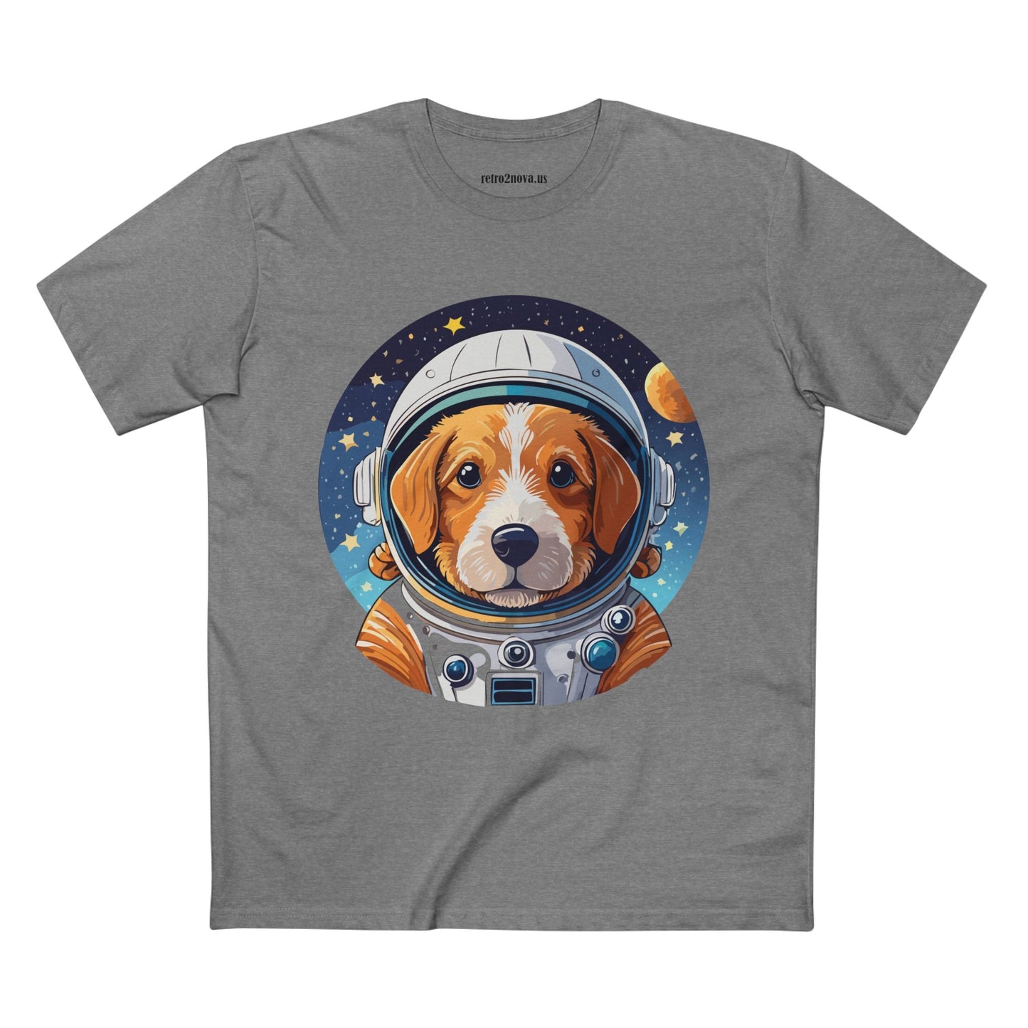 Unisex Dog Art Shirt Premium Cotton Tee With Original Retro2Nova Design From Art Collection For Everyday Comfort