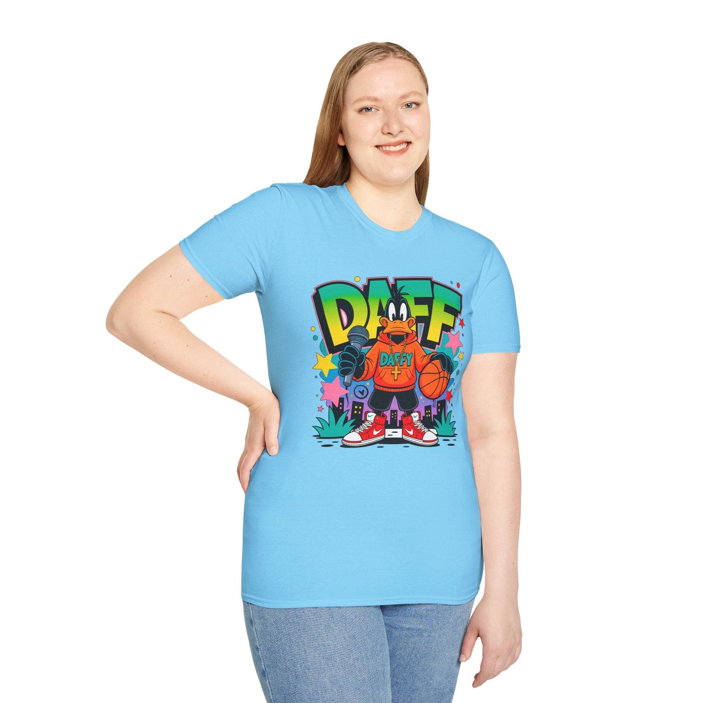 Unisex Cartoon T Shirt With Animation Design Funny Animals Tee Gildan Softstyle 64000