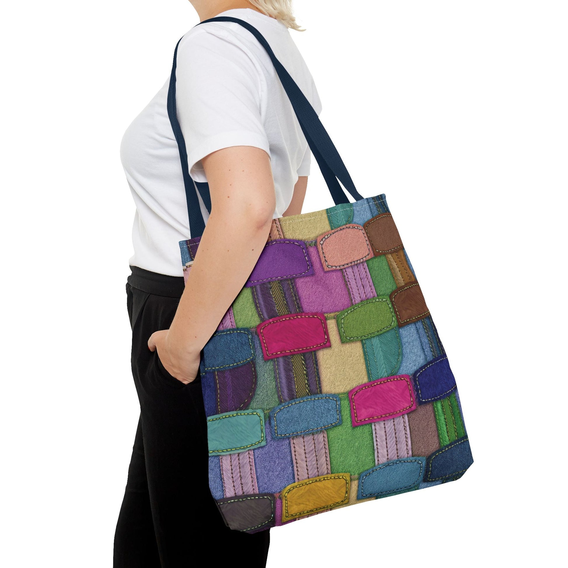 Denim Canvas Bag, Tote Bag Denim Printify