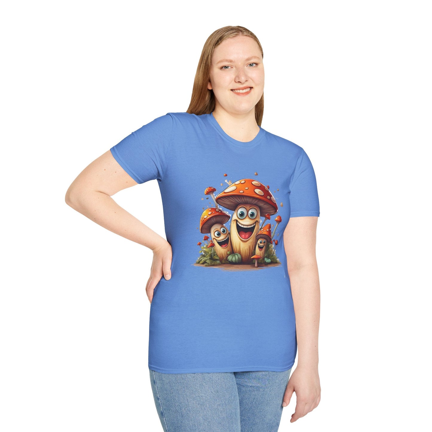 Mashroom Tee Shirt Unisex Funny Mashroom Design Softstyle 100 Percent Cotton Gildan