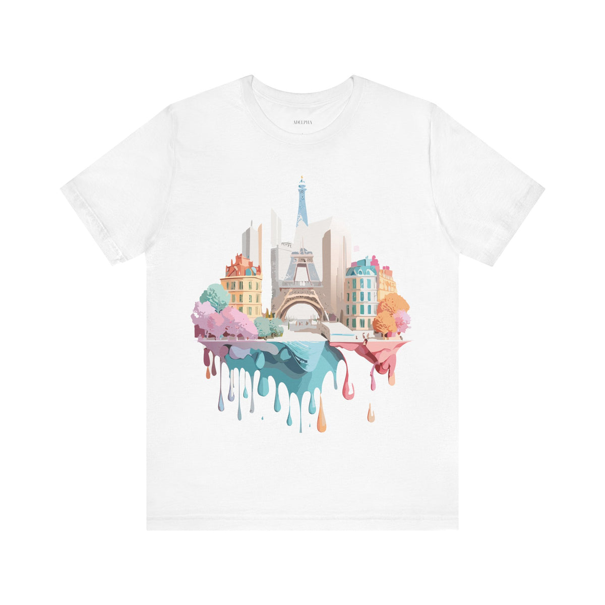 Graphic Unisex Cotton Bella+Canvas Tee Shirt with Paris