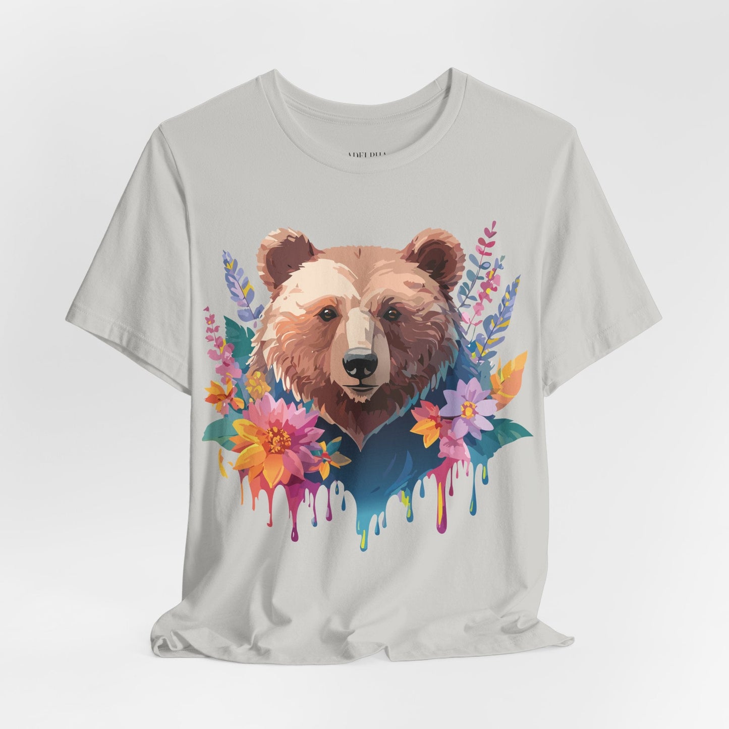 Bear Graphic Unisex 100 Cotton Short Sleeve Art Design Vintage T-Shirt 5