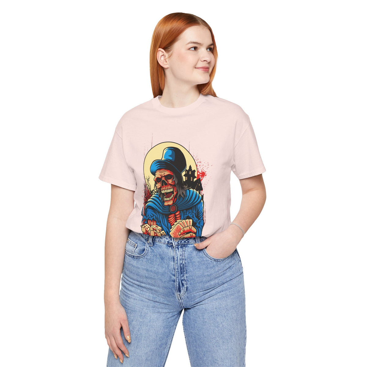 Skull Graphic Design Tee, Skull Shirt, Vintage Tees, Art Design T-Shirt, Graphic Tee, Art Shirts - 1