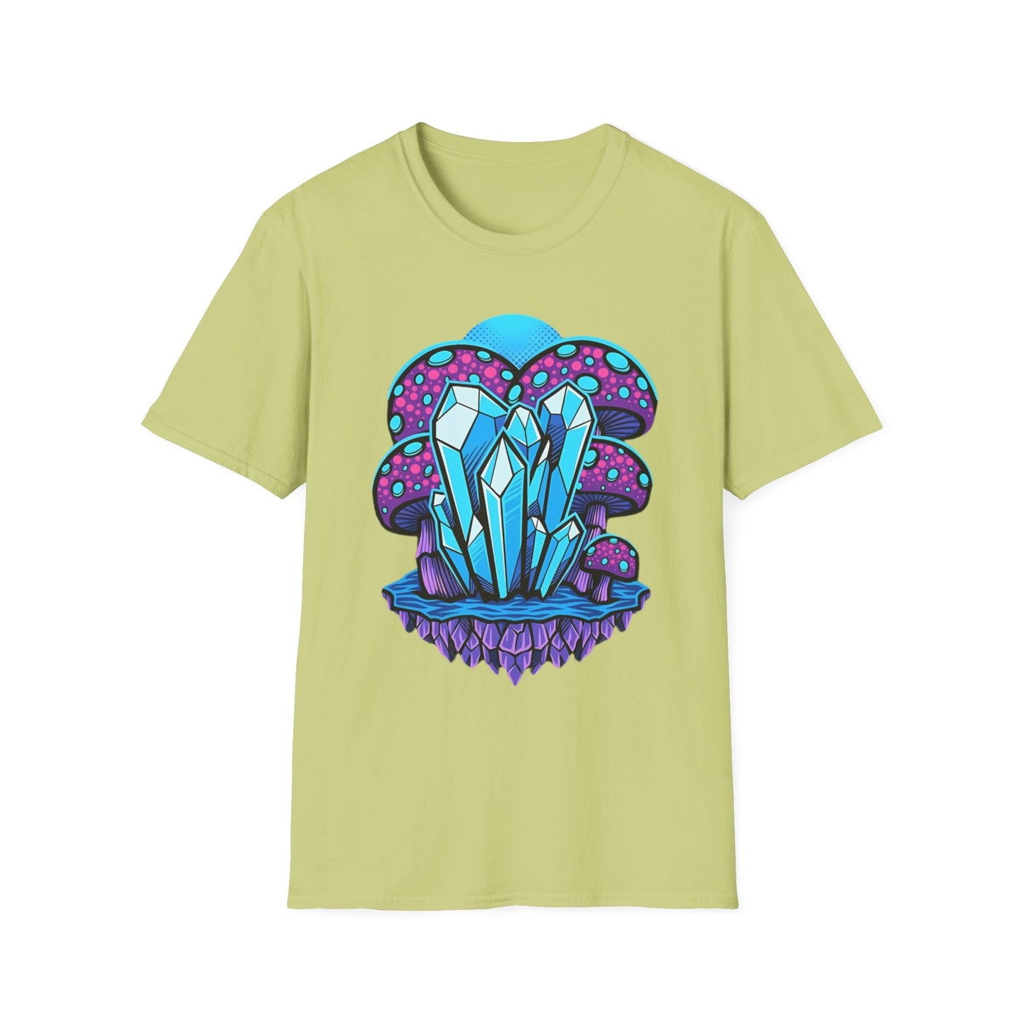 Mashroom Tee Shirt Softstyle Gildan 64000 100 Percent Ring Spun Cotton Breathable Funny Fungus