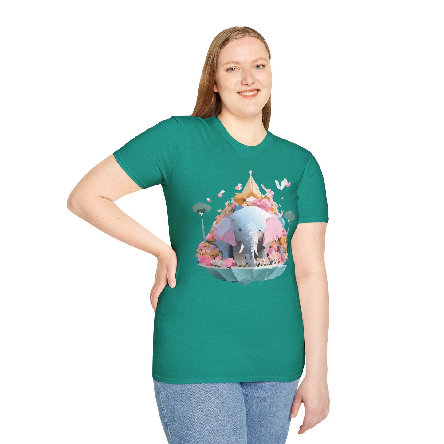 Elephant Graphic T Shirt For Animals Unisex Gildan Softstyle 64000 Cotton Tee Apparel