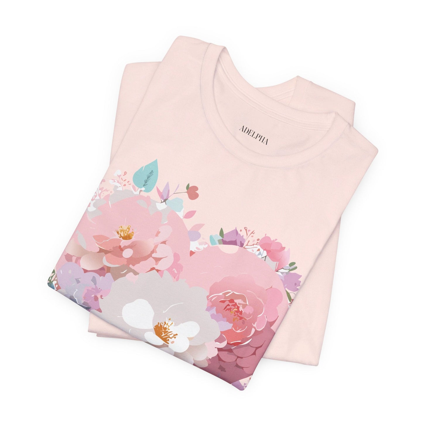 Valentine Day Graphic Unisex 100 Cotton Vintage Artwork with Love and Flower Design Tee 35